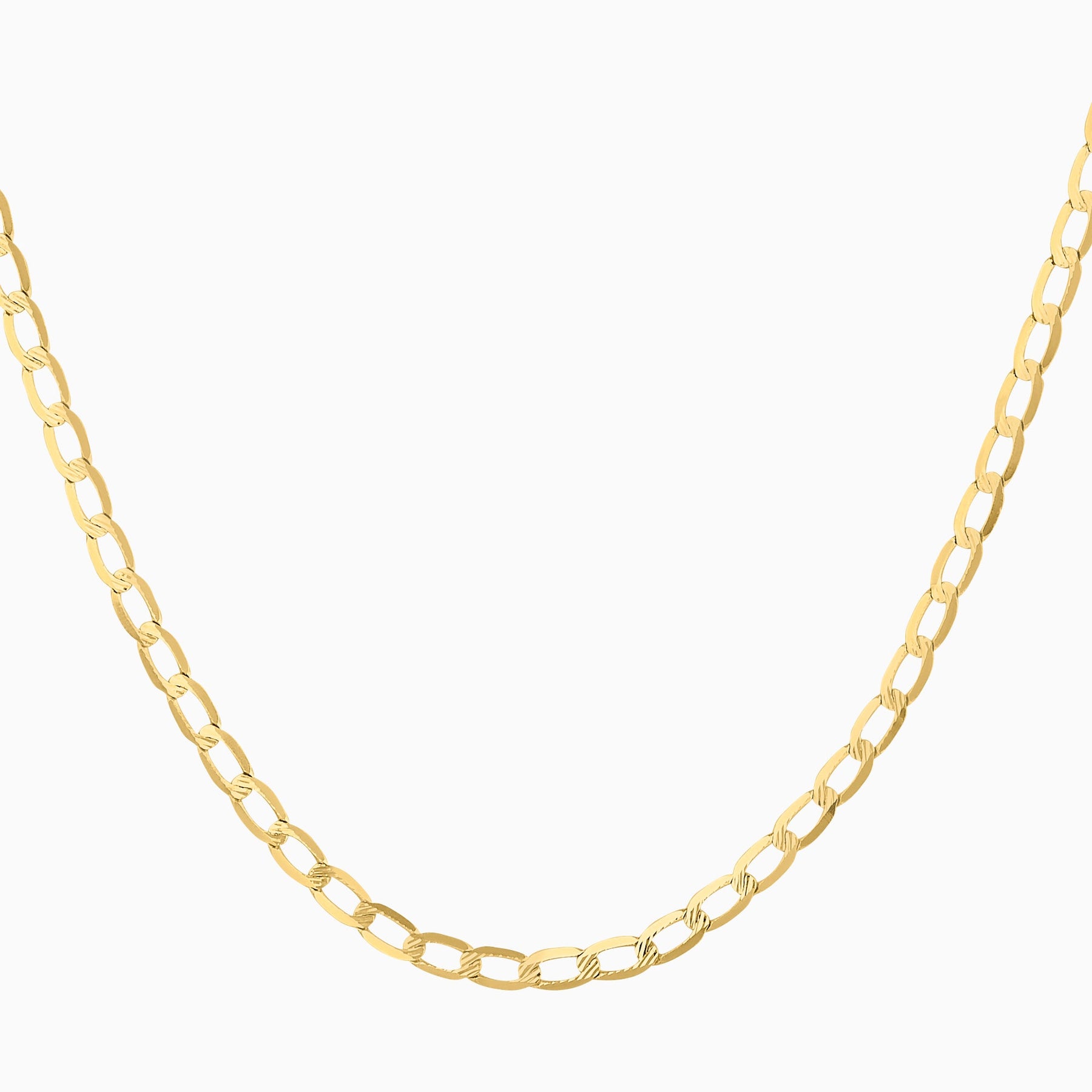 14K Yellow Gold Die-Cut Anchor Chain + Case