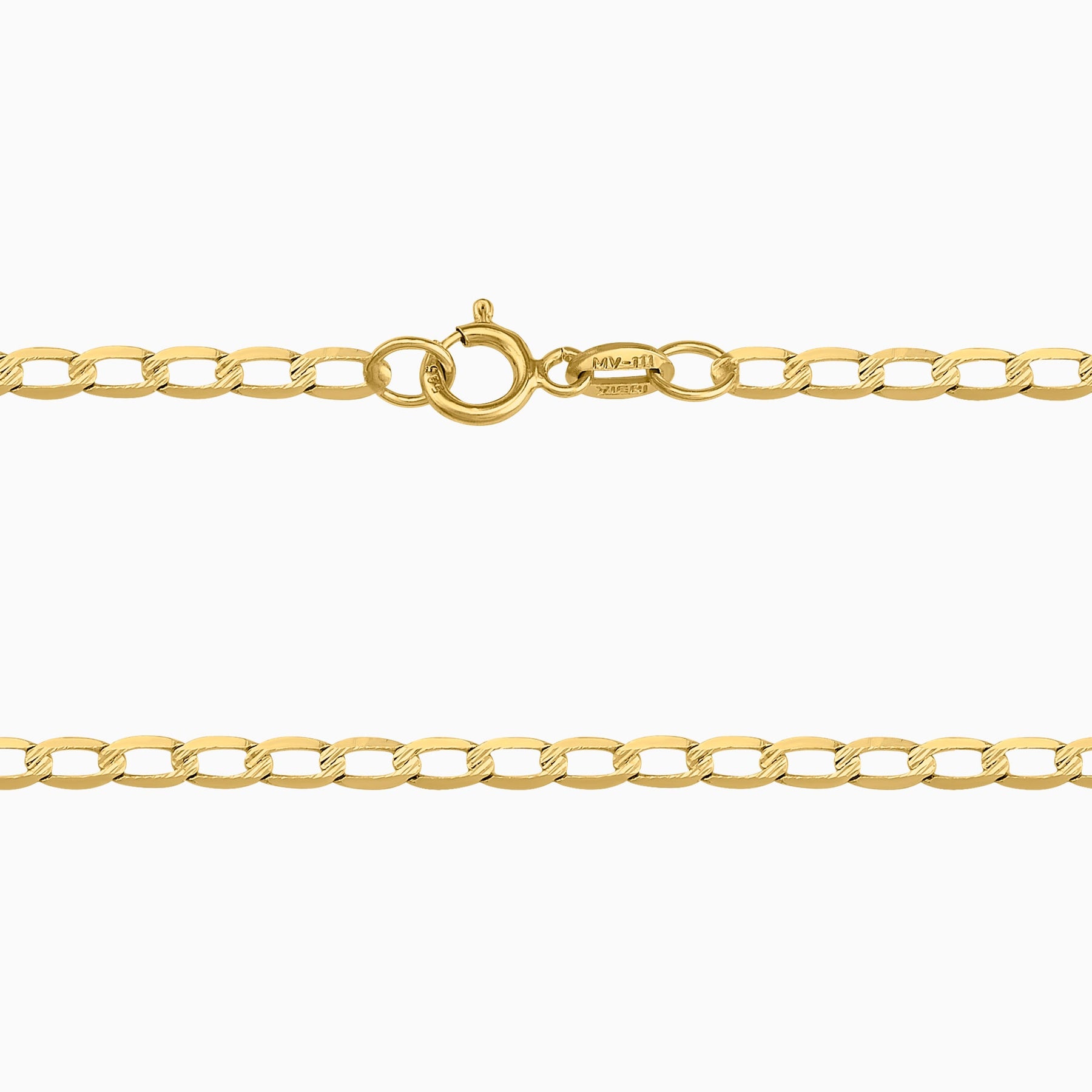 14K Yellow Gold Die-Cut Anchor Chain + Case