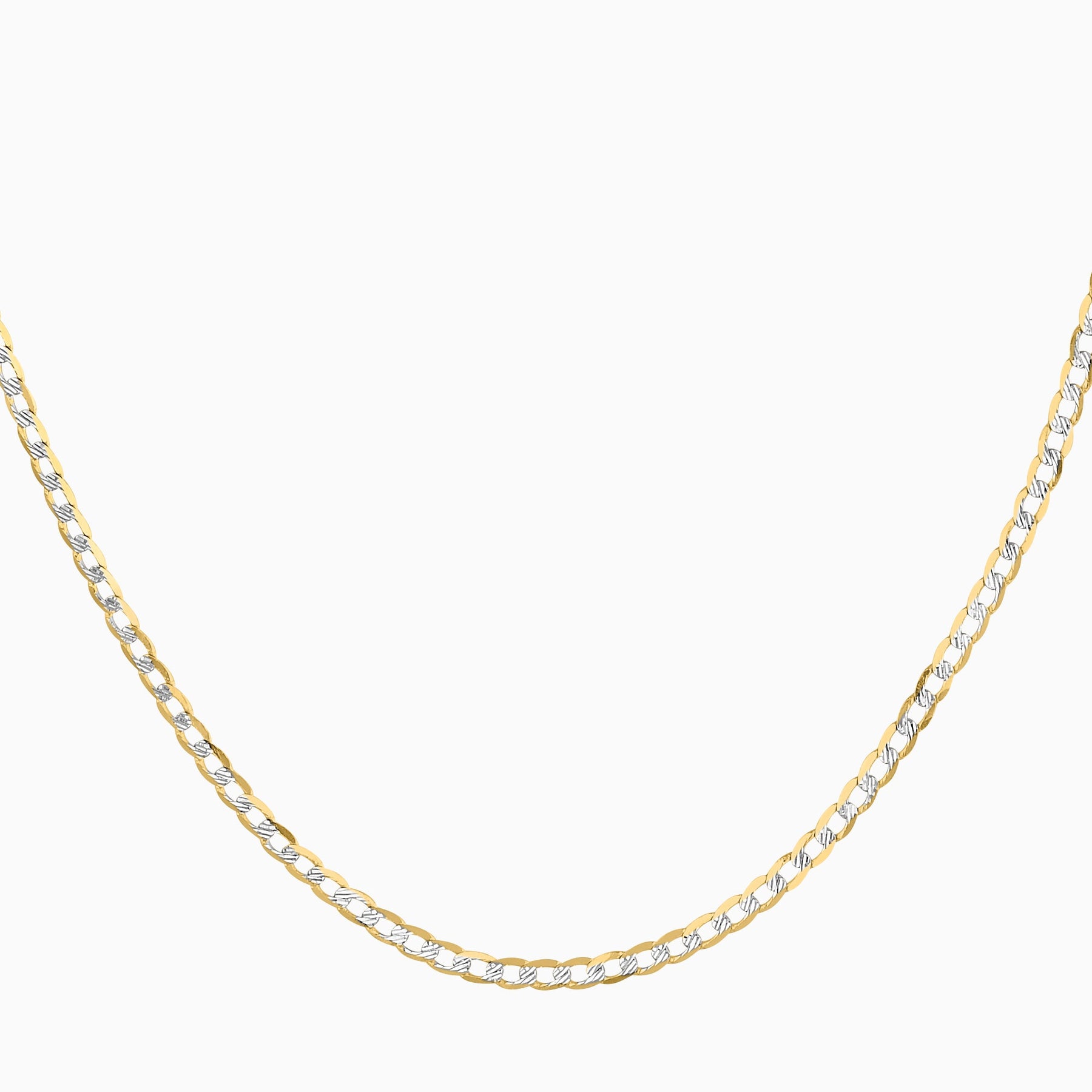 14K Yellow Gold Diamond Curb Chain + Case