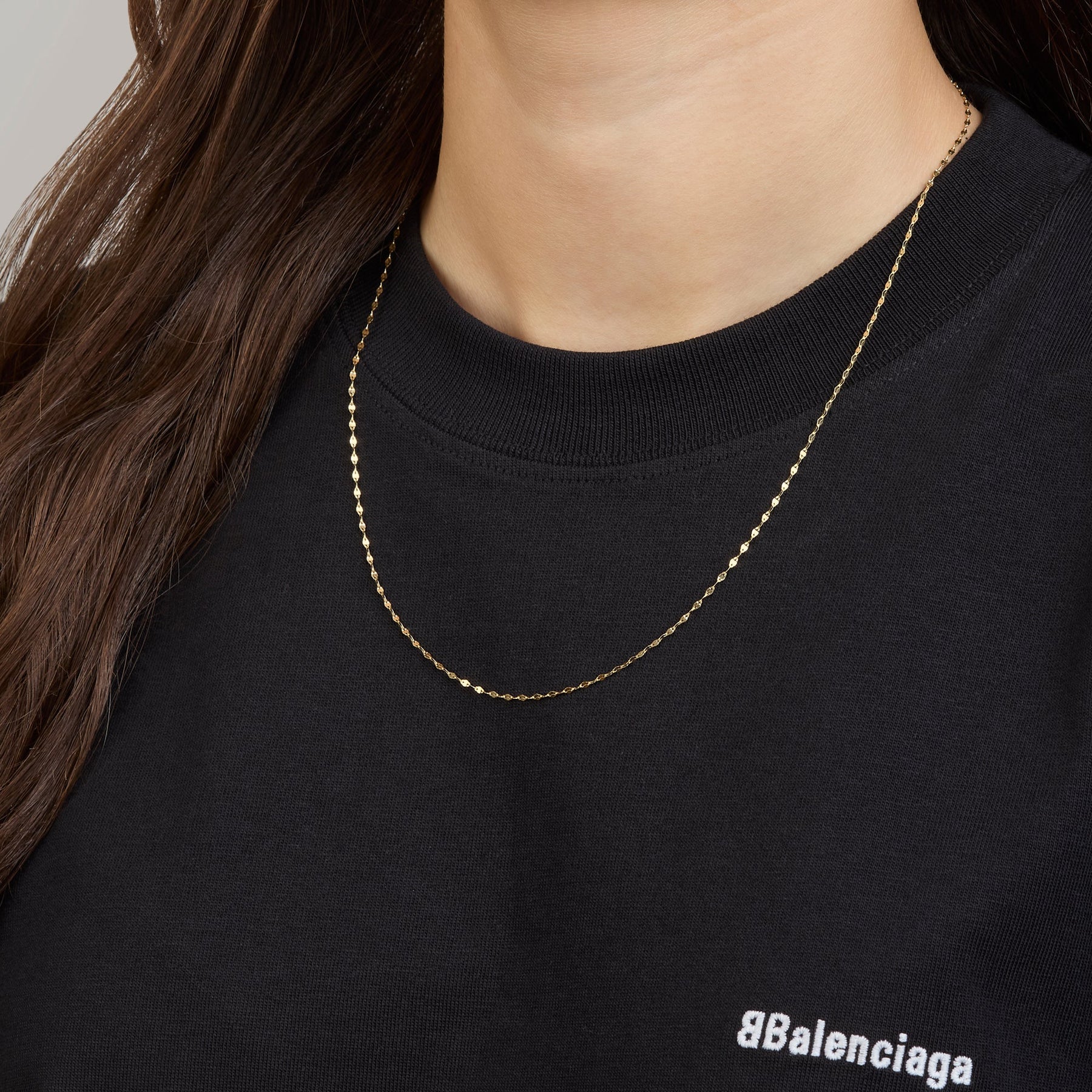 14K Yellow Gold Serpentine Chain + Case