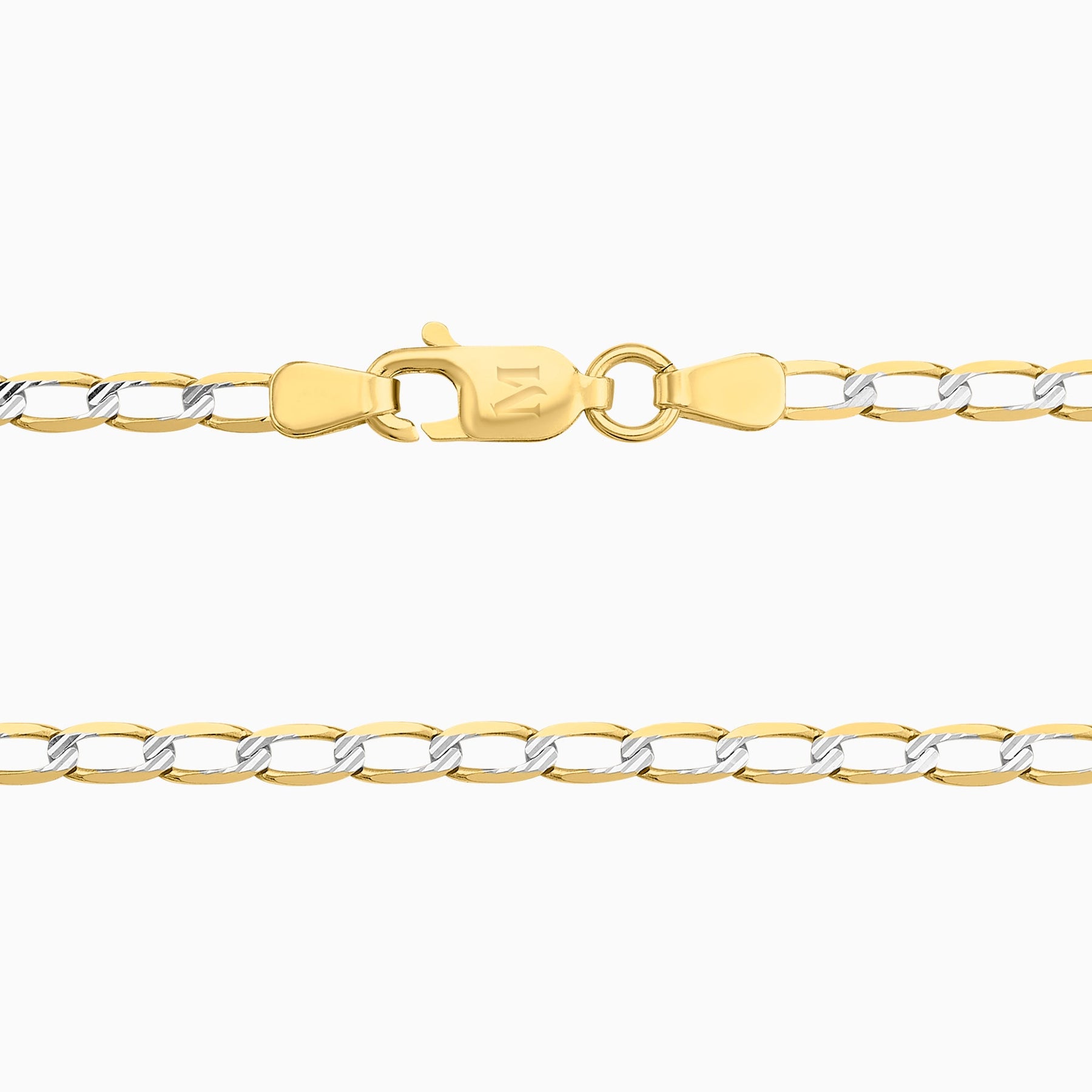 14K Yellow Gold Diamond Anchor Chain + Case