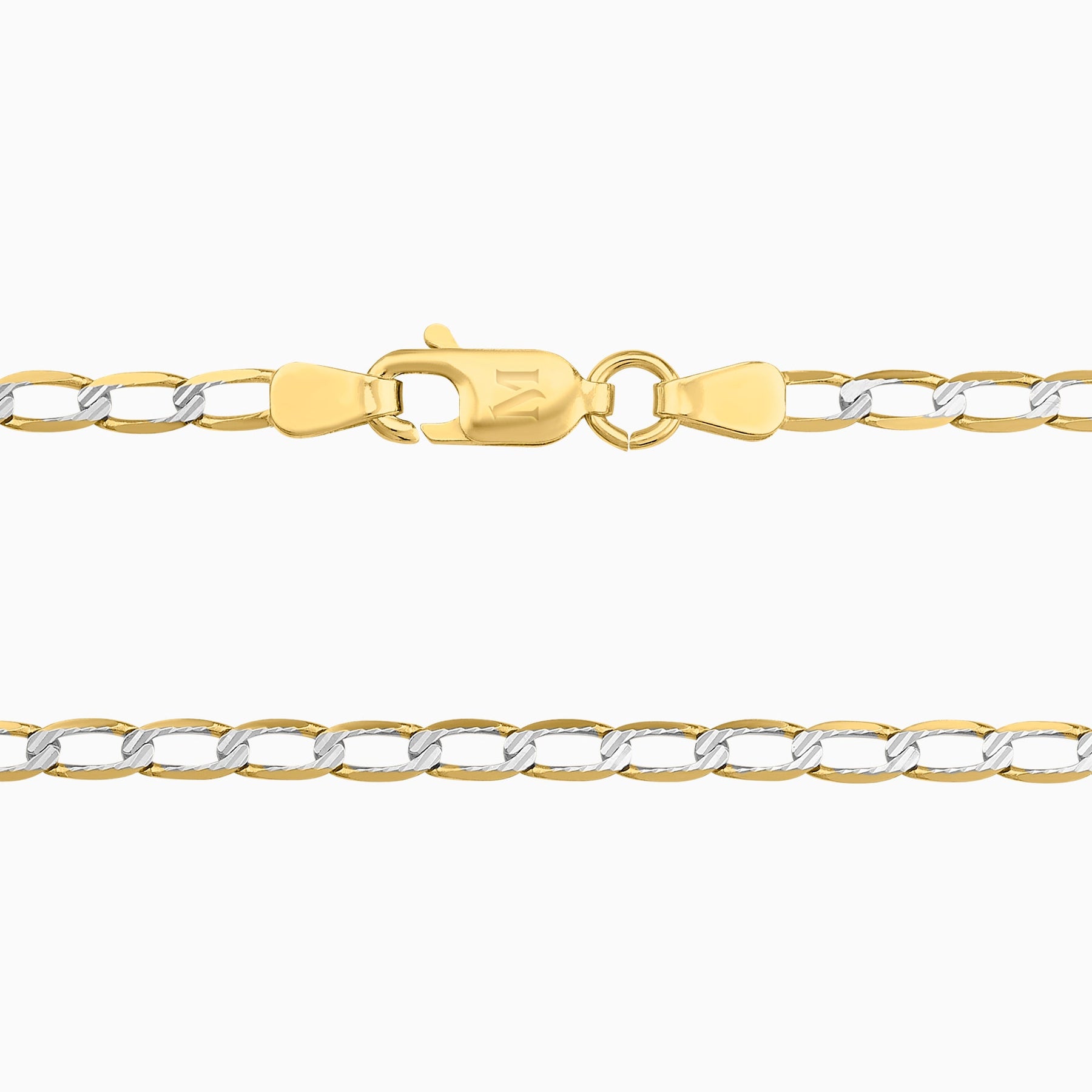 14K Yellow Gold Diamond Anchor Chain + Case