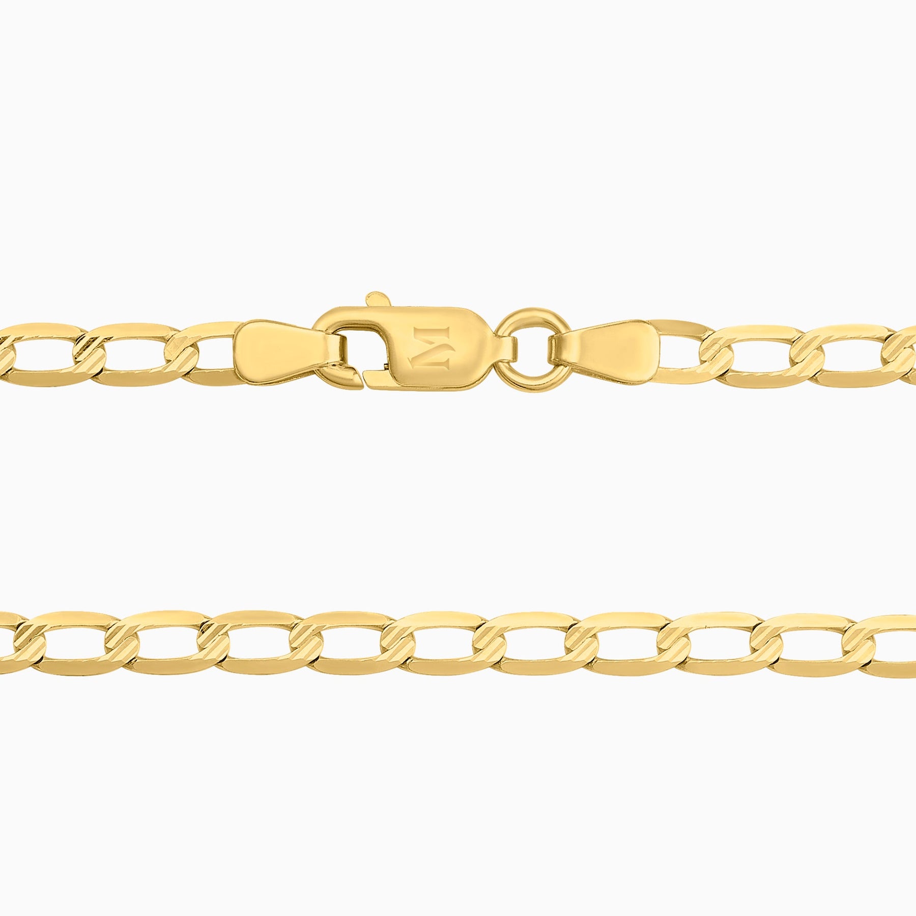 14K Yellow Gold Die-Cut Anchor Chain + Case