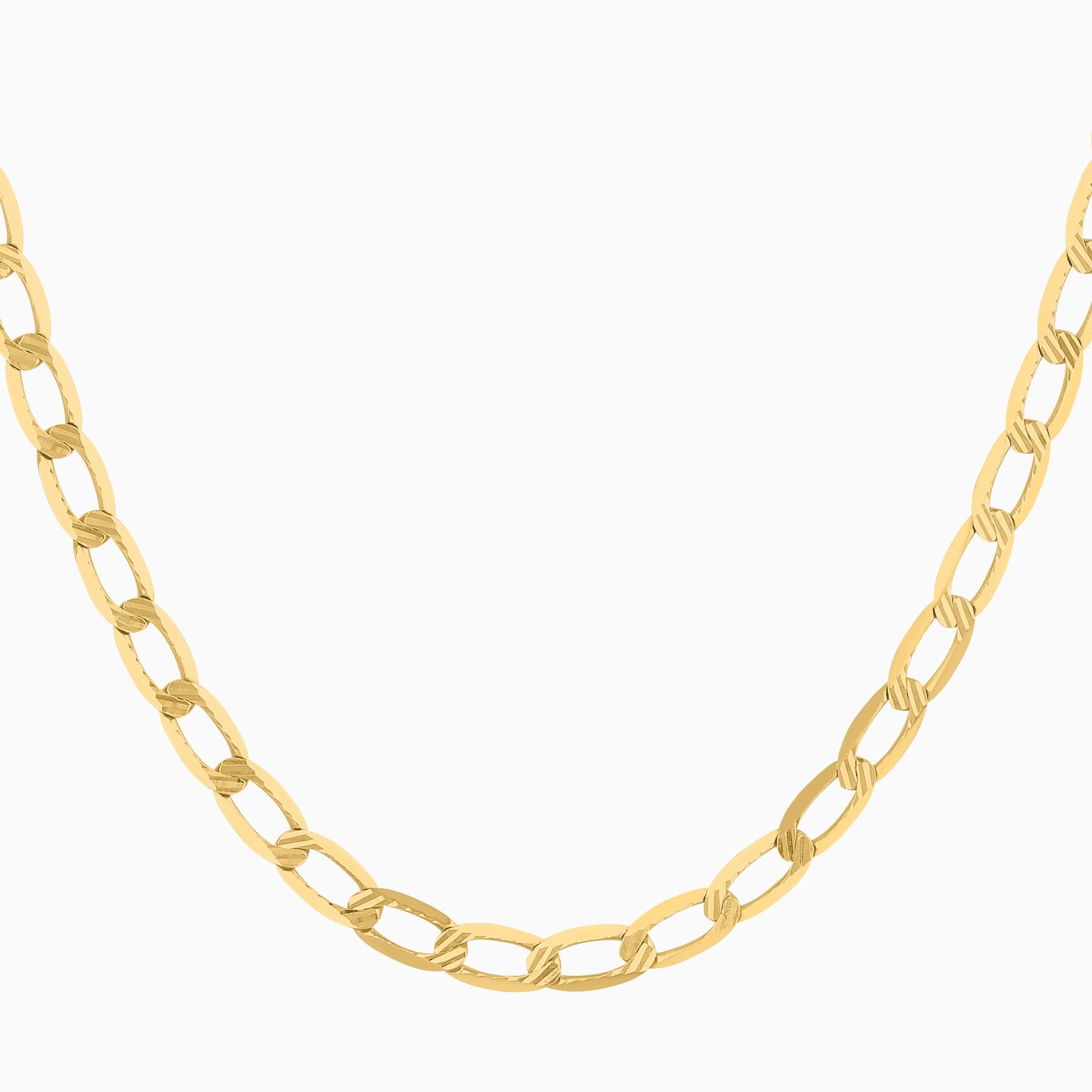 14K Yellow Gold Die-Cut Anchor Chain + Case