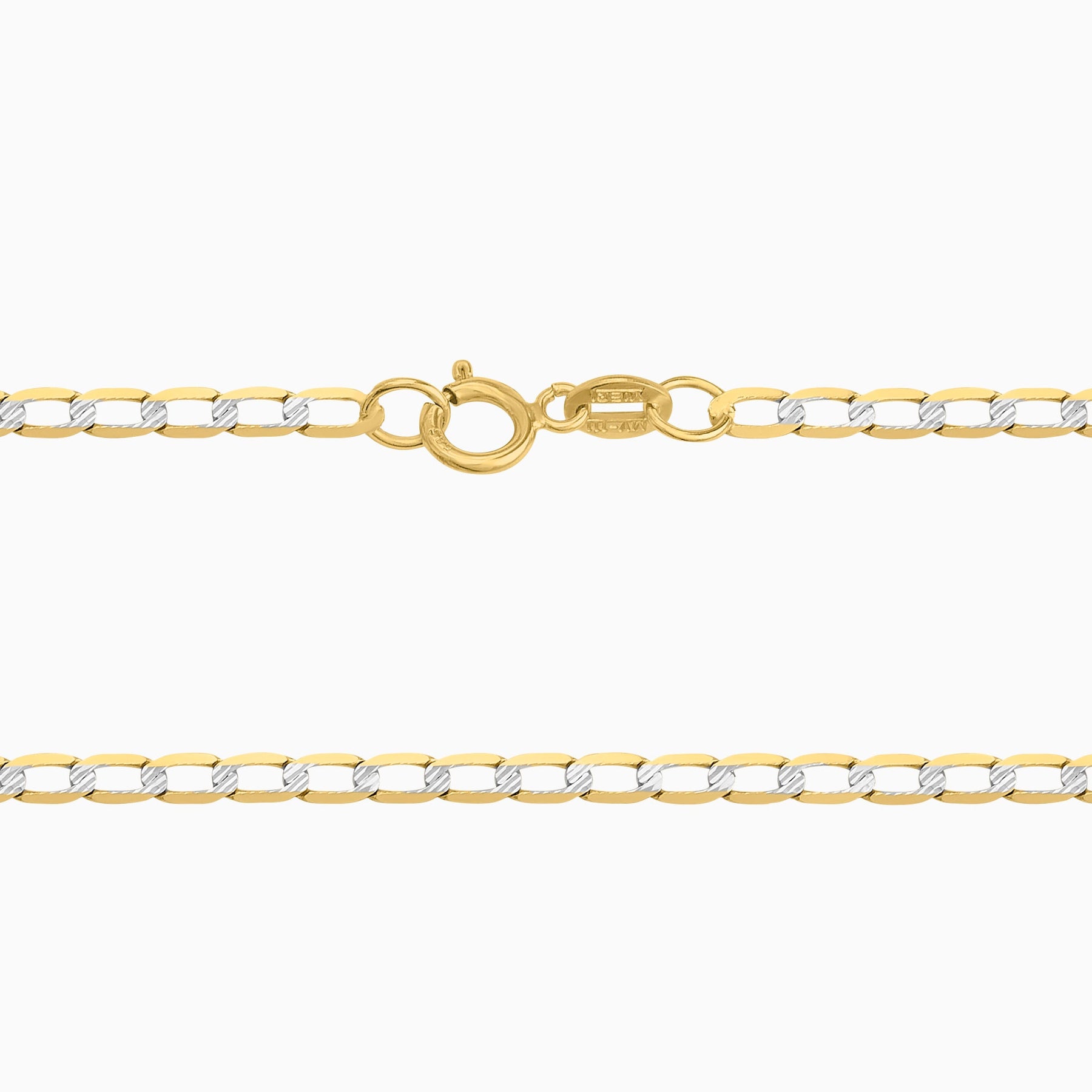 14K Yellow Gold Diamond Anchor Chain + Case