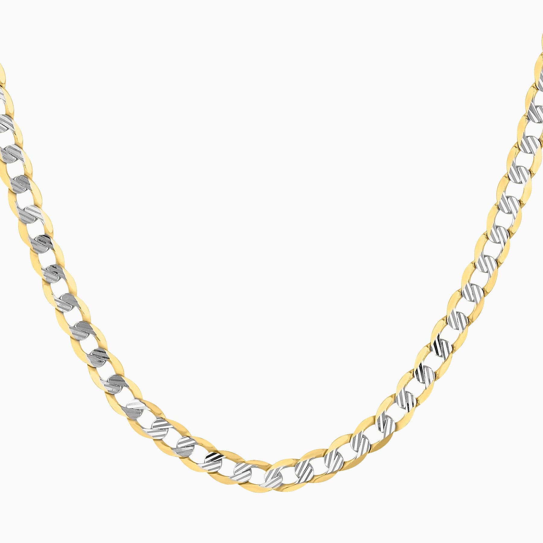 14K Yellow Gold Diamond Curb Chain + Case
