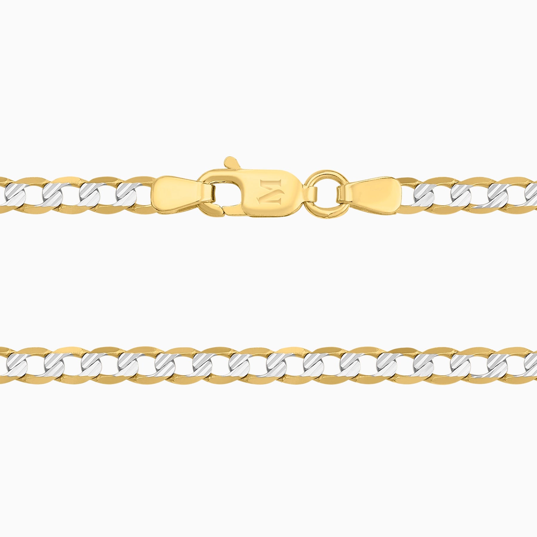 14K Yellow Gold Diamond Curb Chain + Case