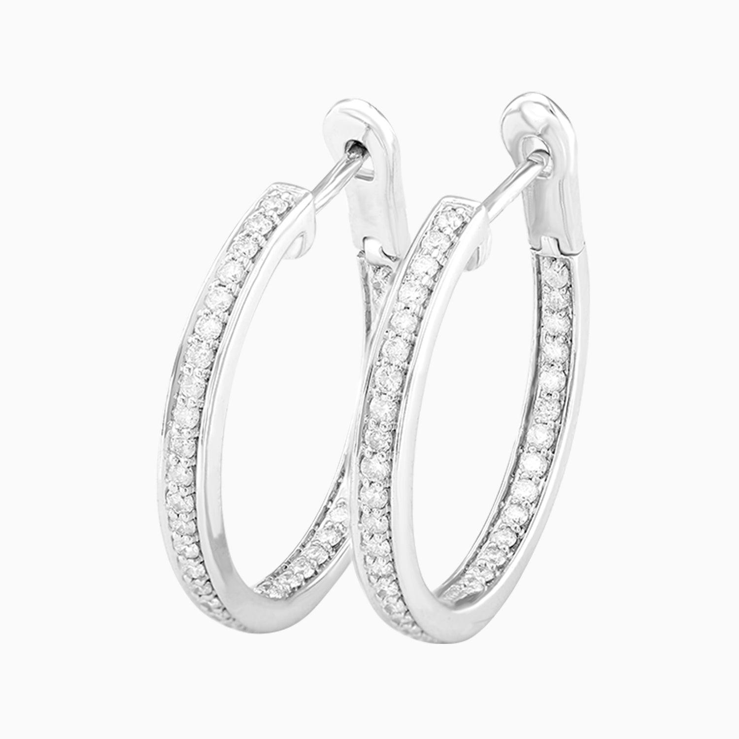 14k Gold Earrings with Diamonds