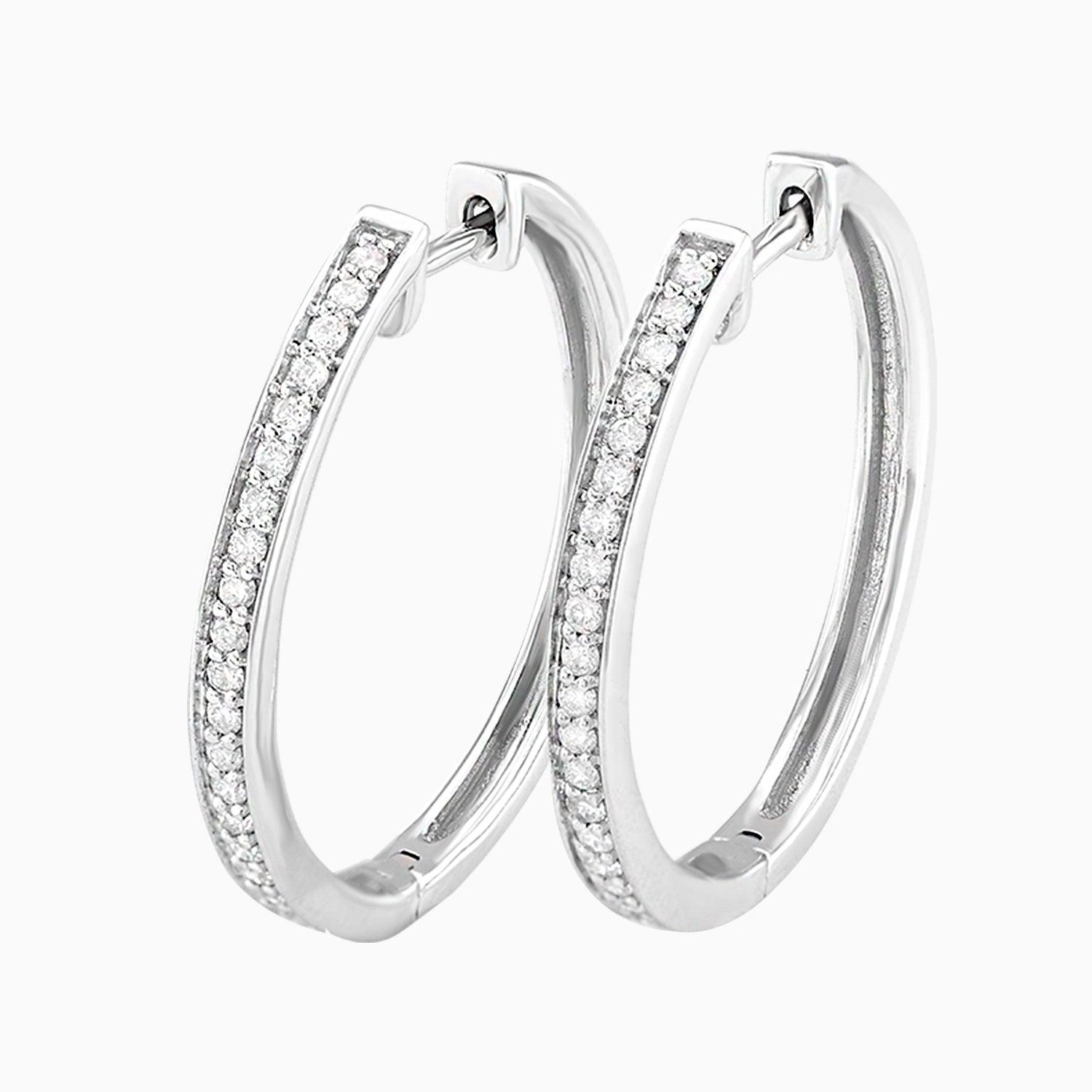 14k Gold Earrings with Diamonds