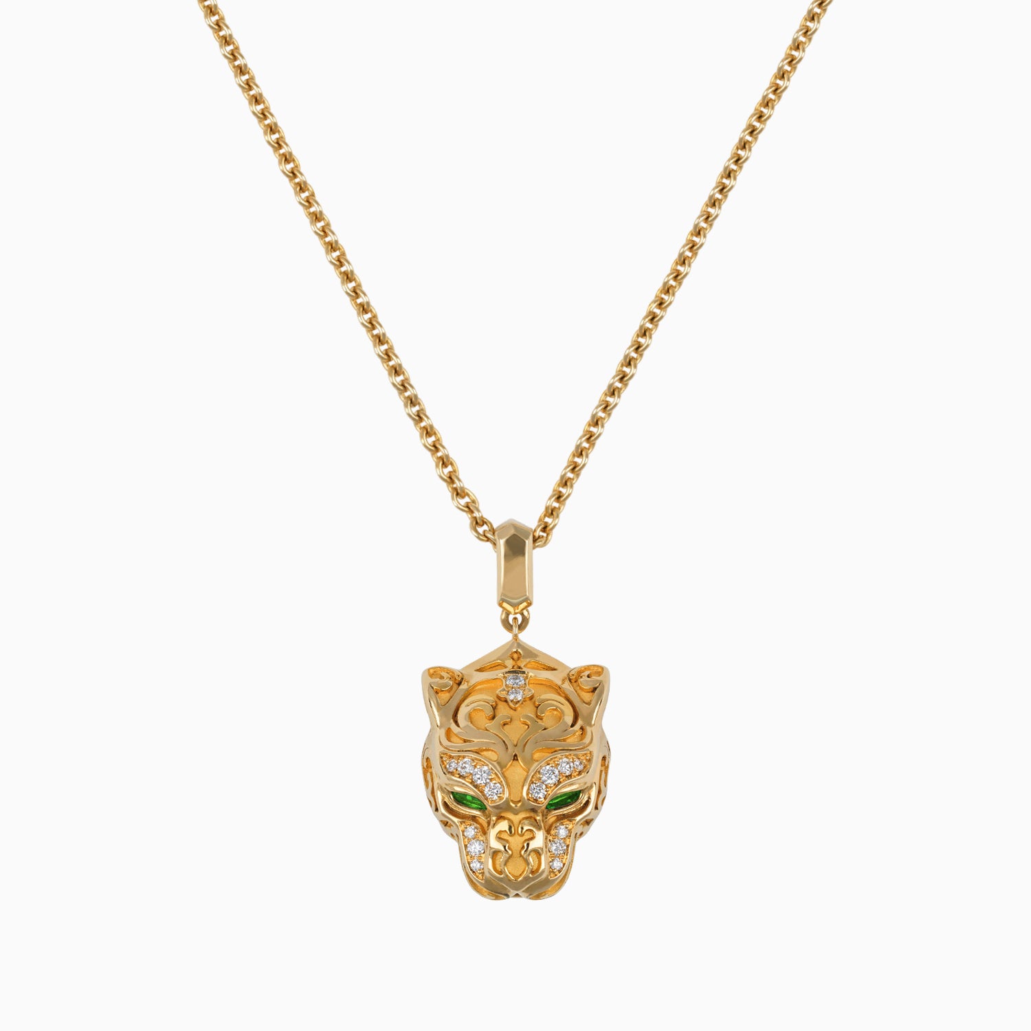 Double Chain with "Zodaria Filigree" Pendant 18k Yellow Gold + Case