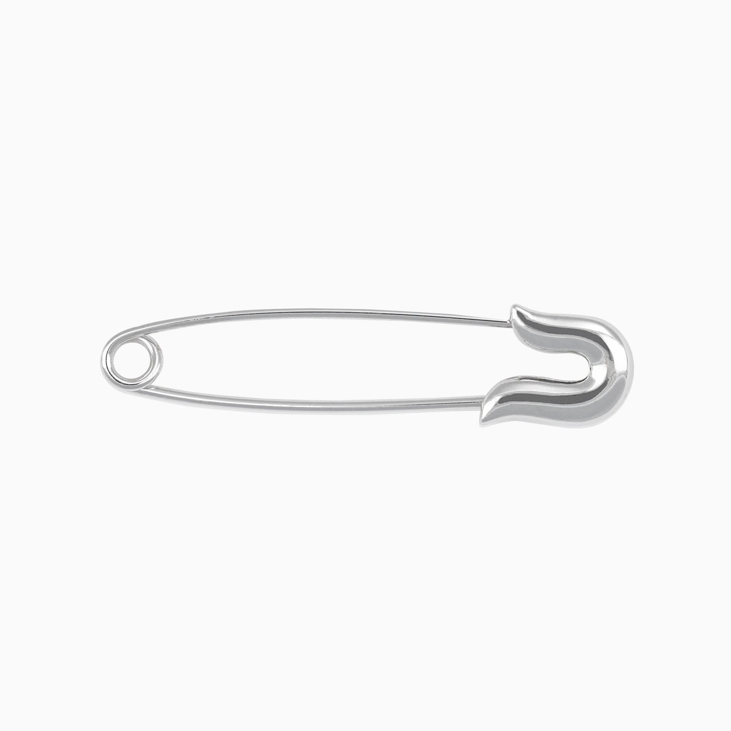 Personalized brooch safe clasp 14k white gold + Case