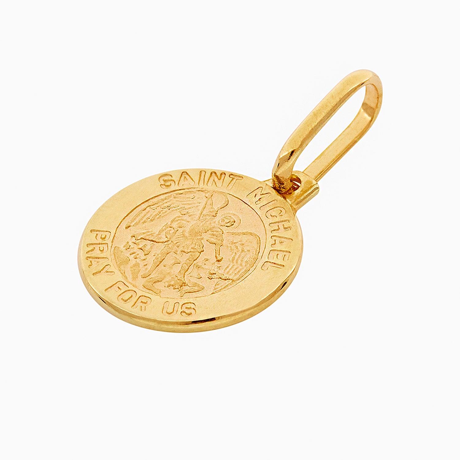 Saint Michael Medal 14k Gold