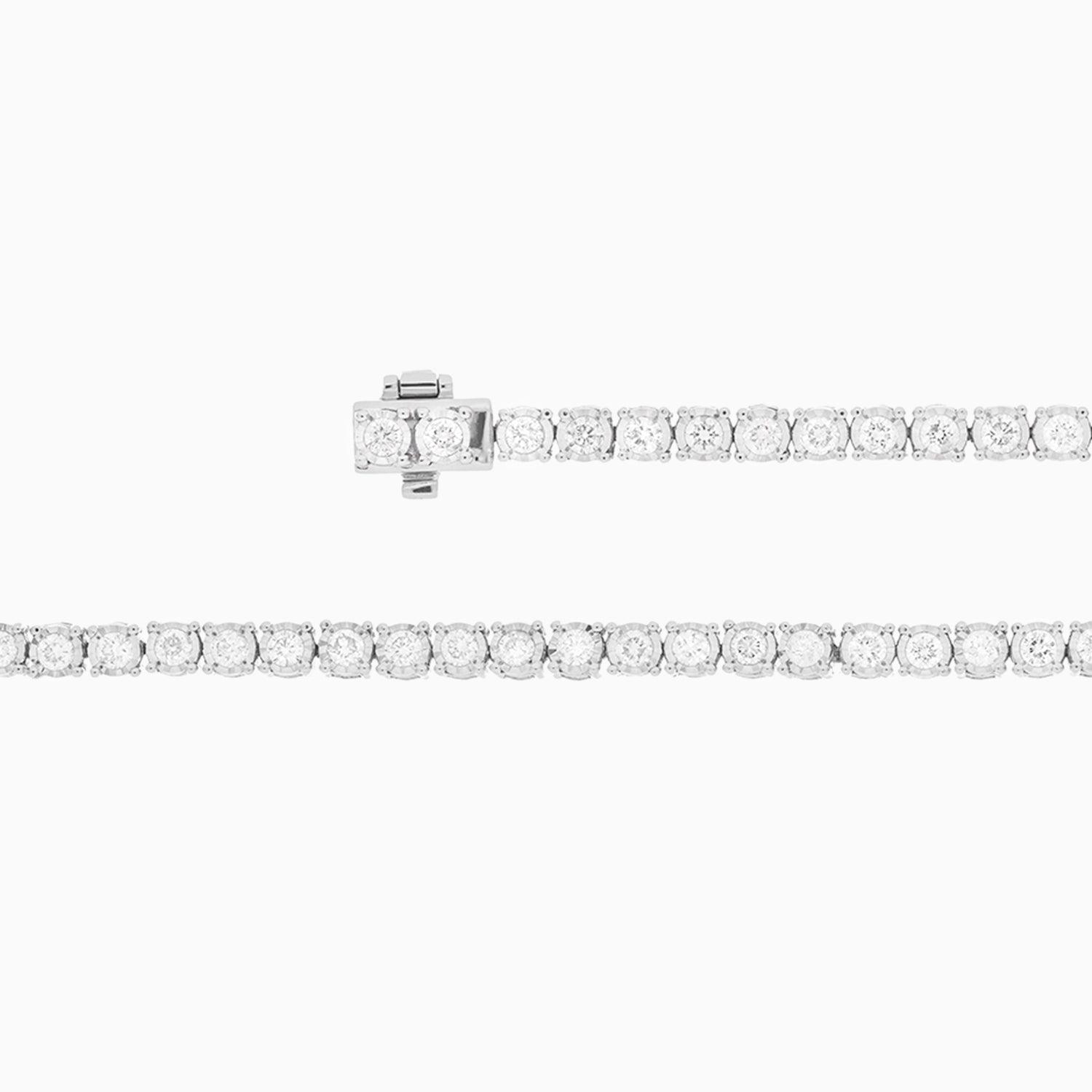 14k White Gold Bracelet with Diamonds