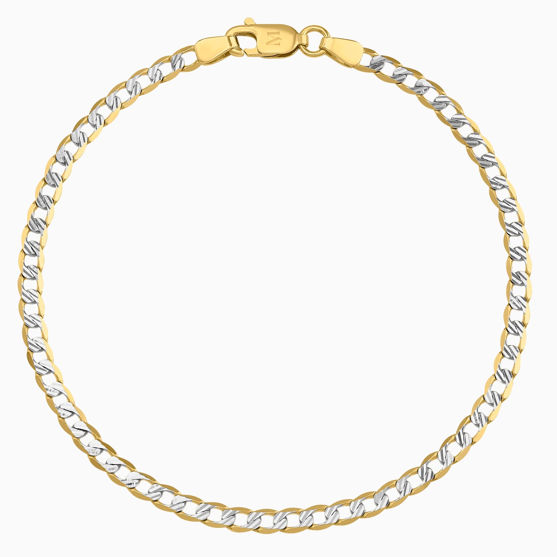14K Yellow Gold Diamond-Cut Woven Bracelet + Case