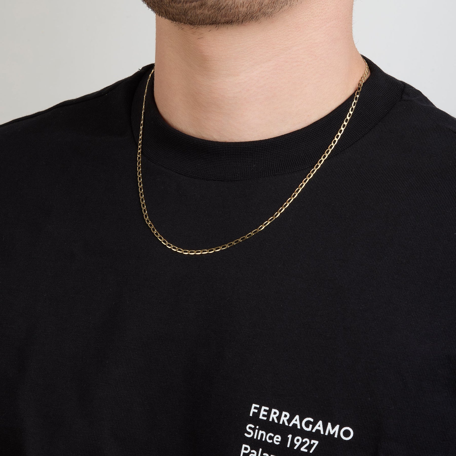 Cadena Ancla Lisa 14k Oro Amarillo + Estuche