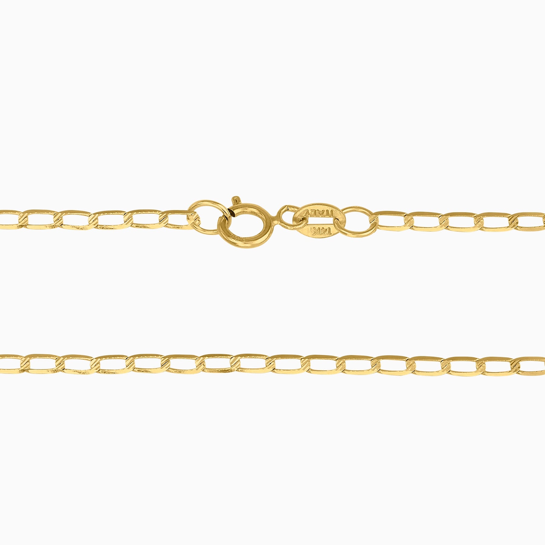 14K Yellow Gold Die-Cut Anchor Chain + Case