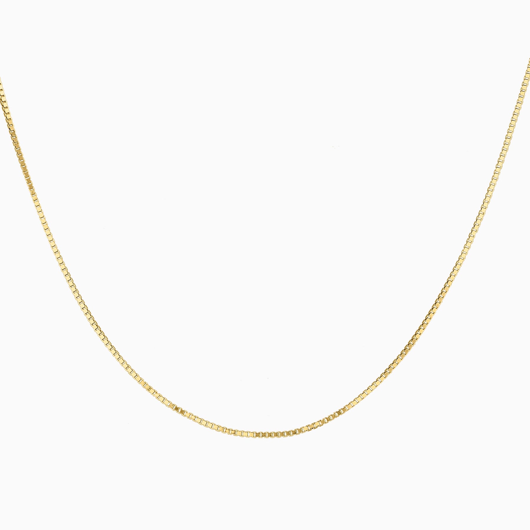14K Yellow Gold Box Chain + Case