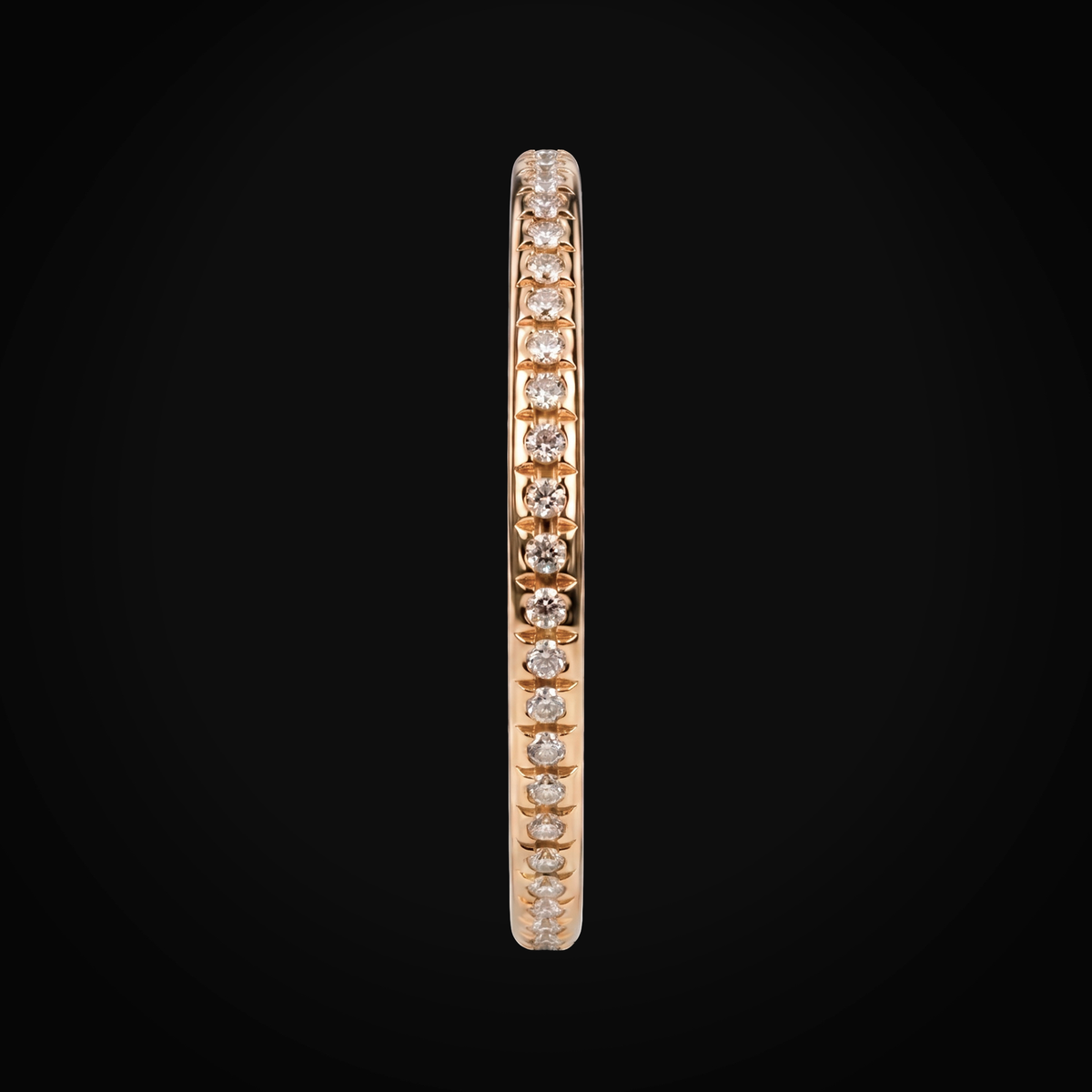 Mini Churumbela Oro Amarillo Diamantes Naturales + Estuche
