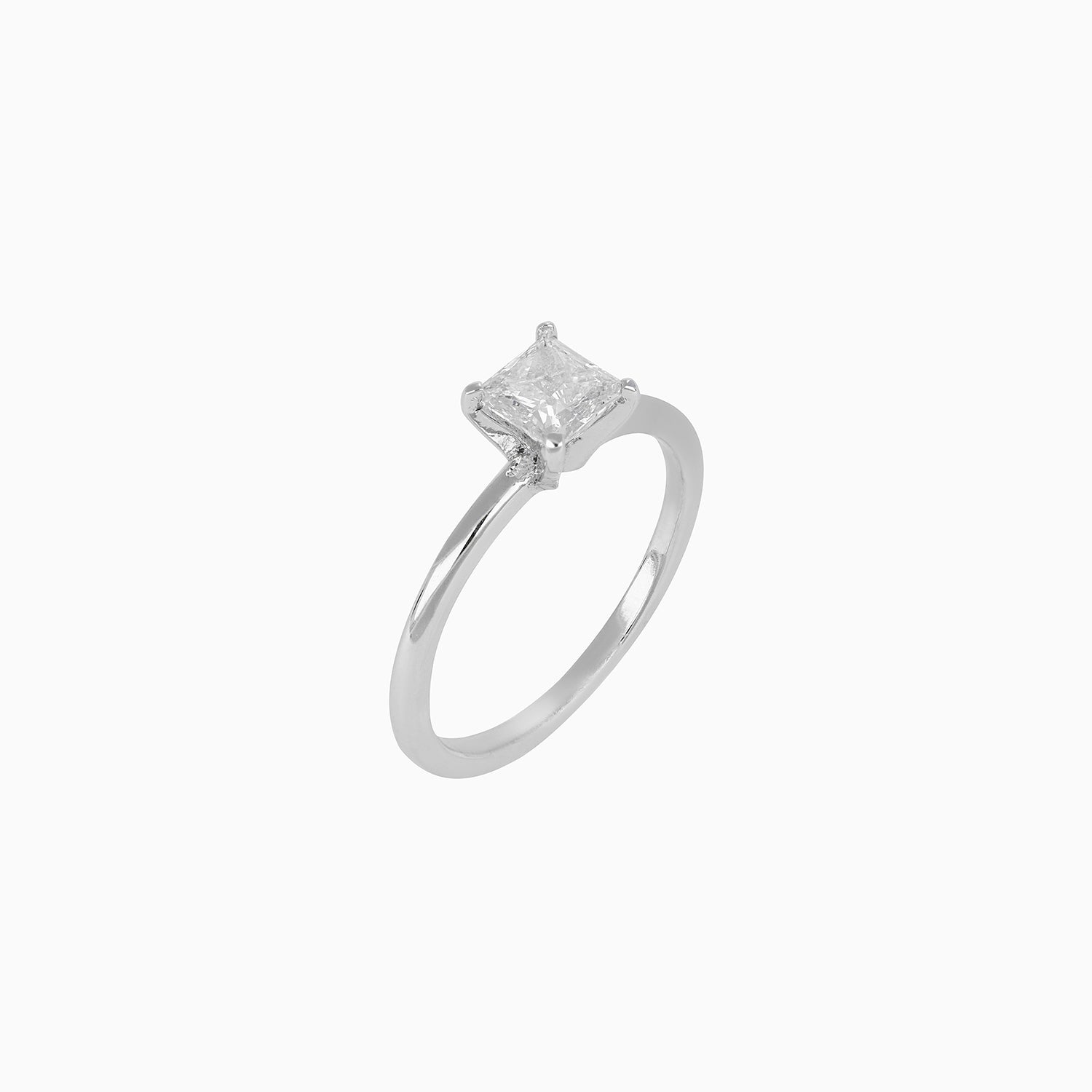 Anillo oro outlet blanco 14k diamante