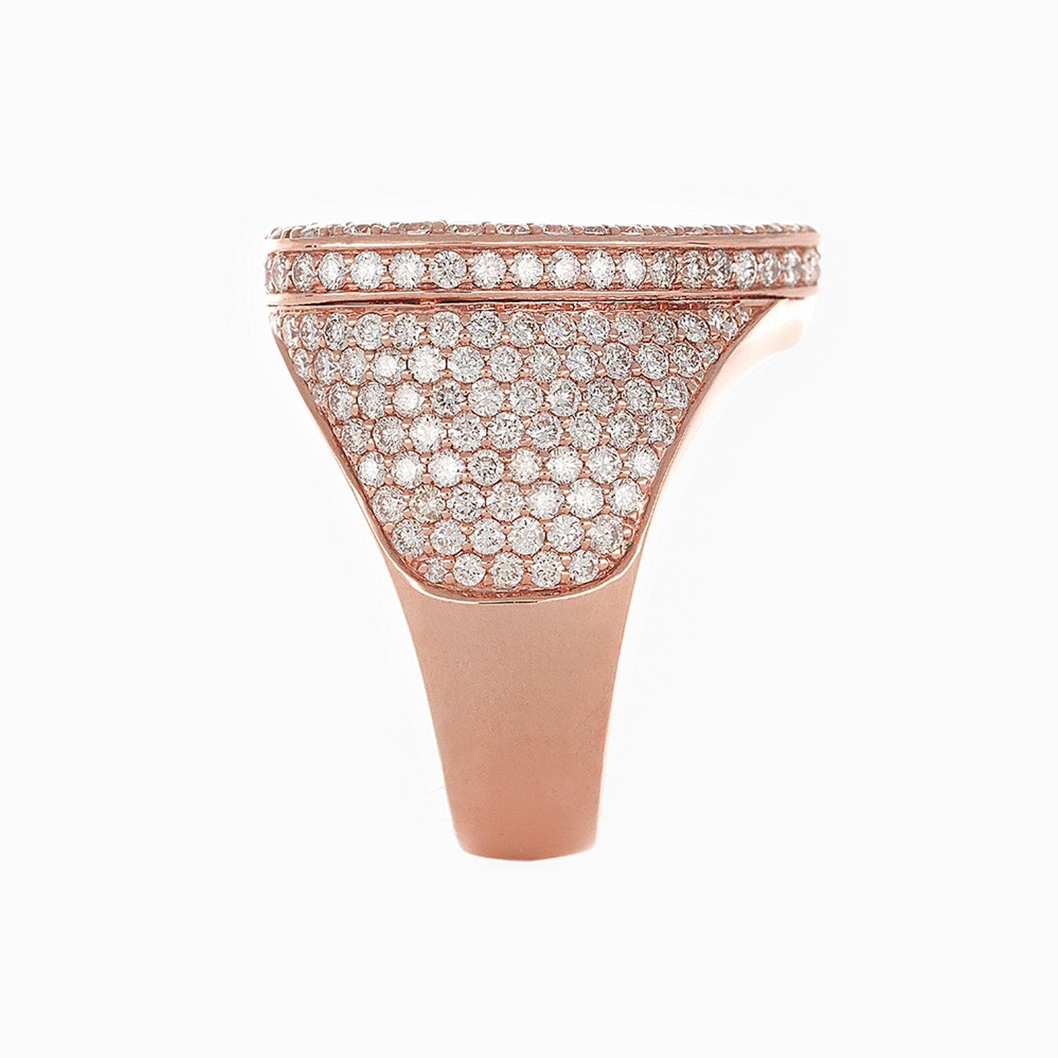 14k Rose Gold Heart Ring with Diamonds & Pink Gemstones