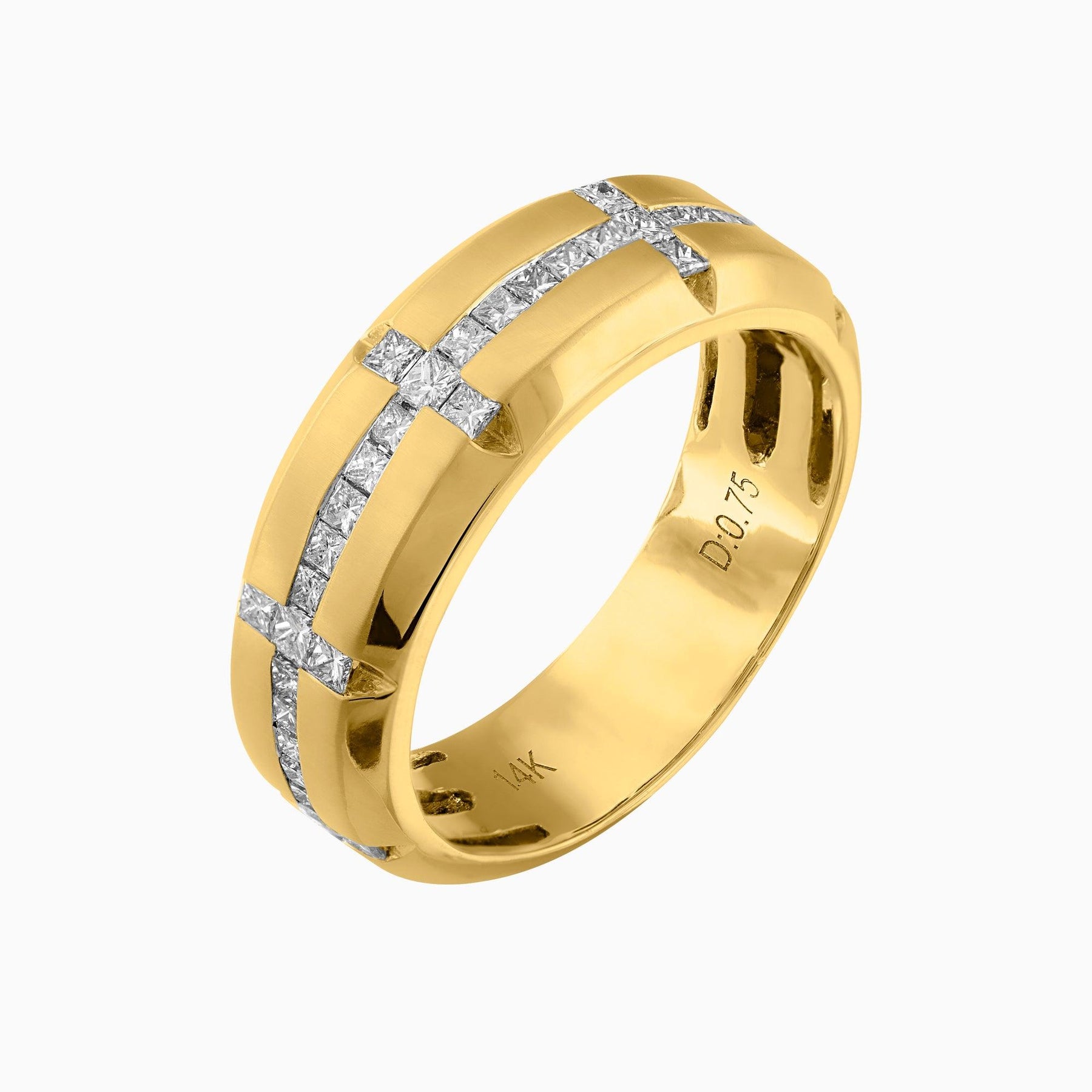 14k 5-Line Diamond Ring