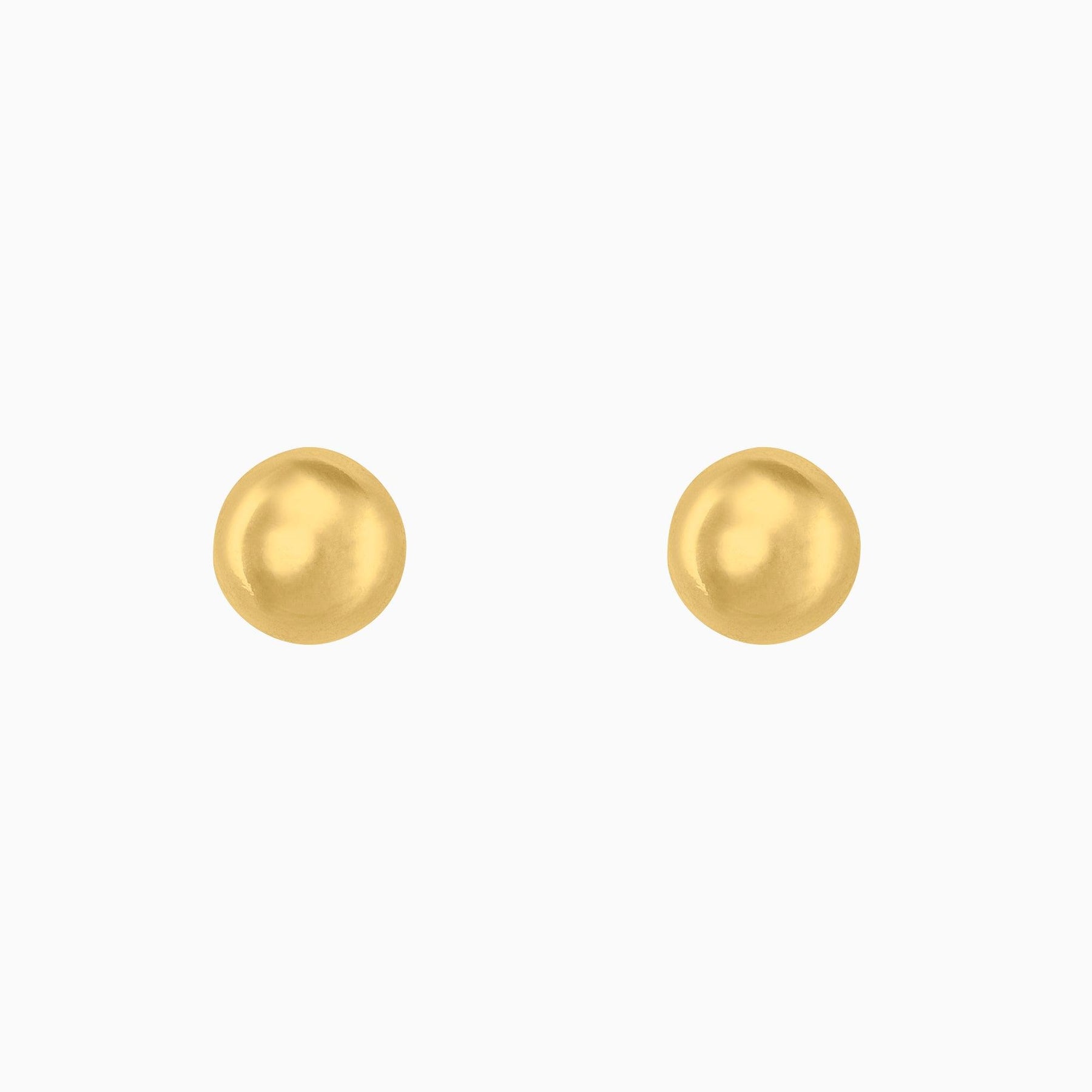 Hollow Ball Stud Earrings 14k Yellow Gold