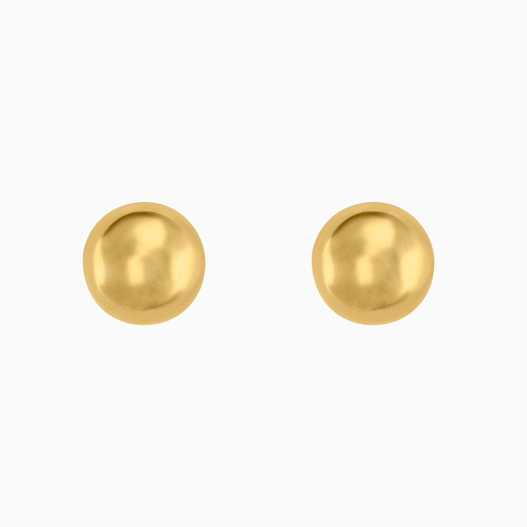 14k Yellow Gold Hollow Ball Stud Earrings