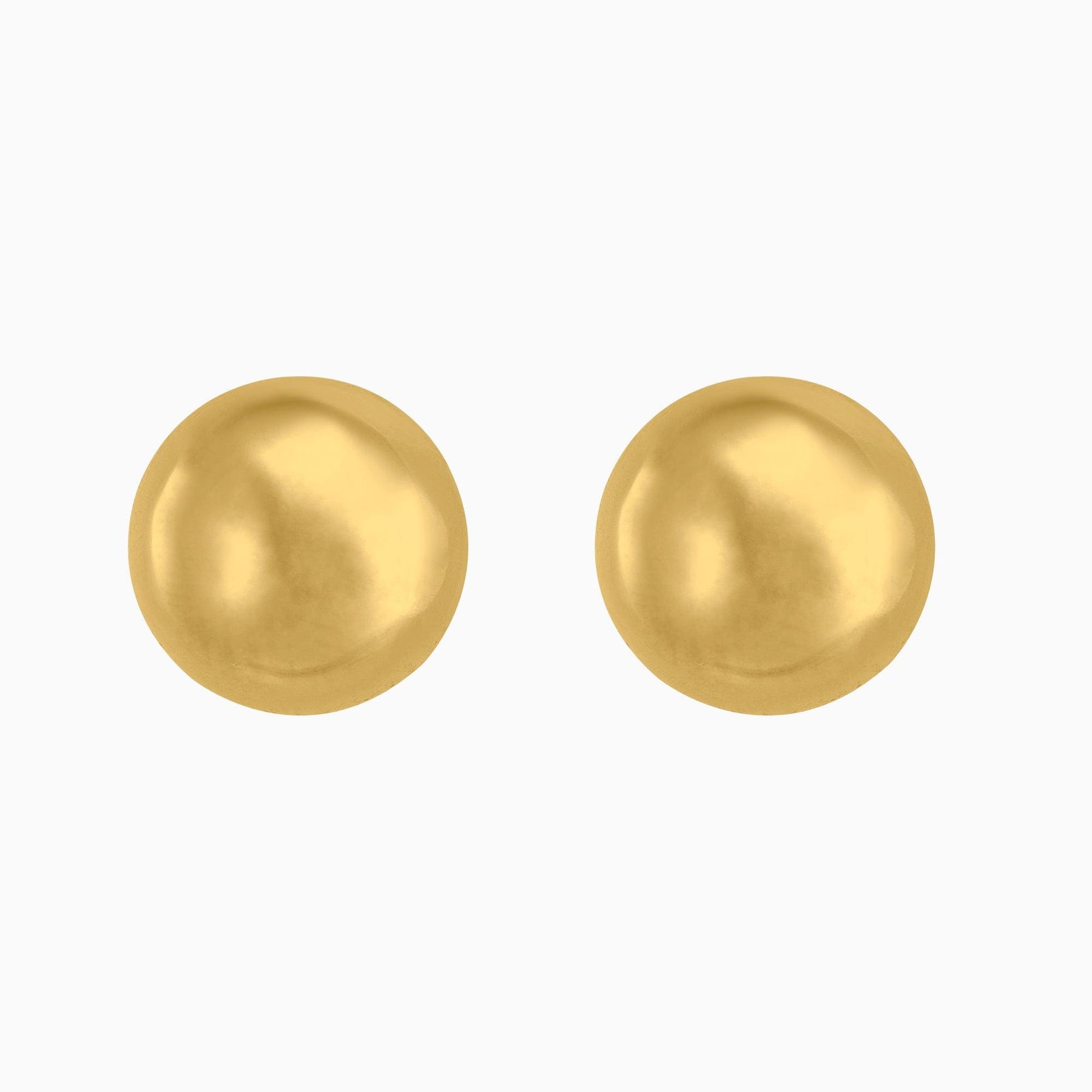 14k Yellow Gold Hollow Ball Stud Earrings