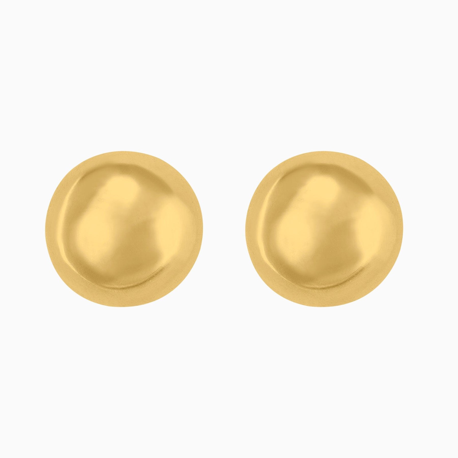 14k Gold Hollow Ball Stud Earrings
