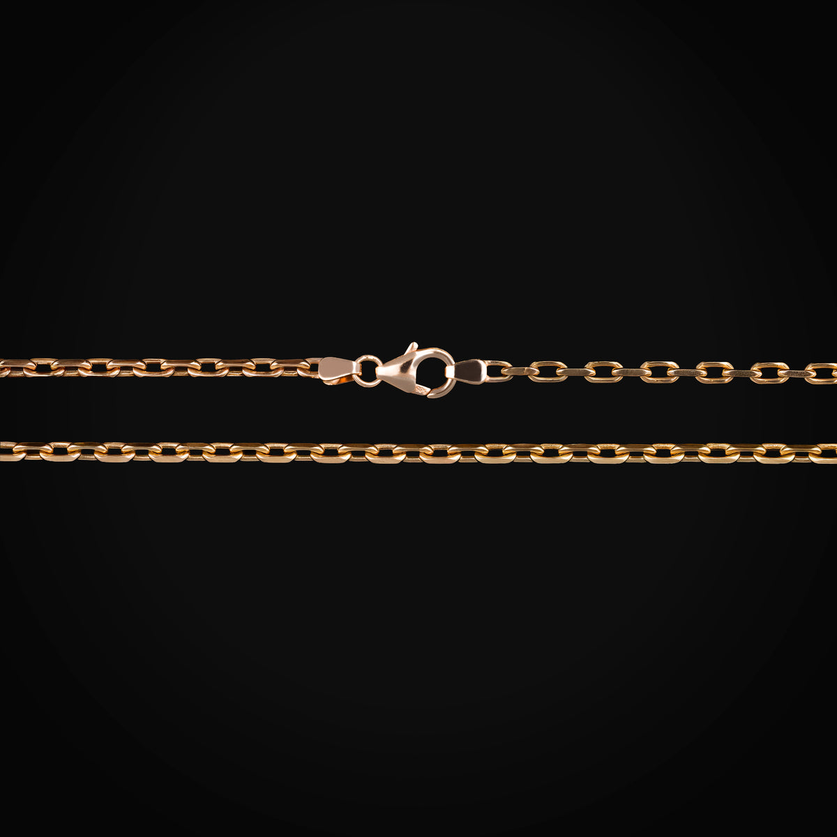 Cadena Ancla 14k Oro Rosa + Estuche