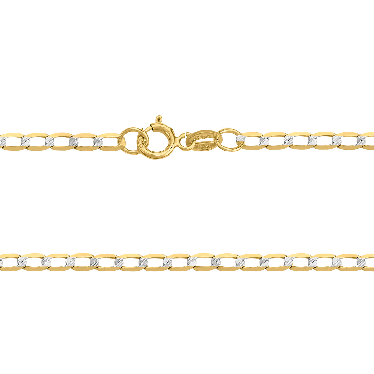Cadena Ancla Diamantada 14K Oro Amarillo + Estuche | cadena de oro | Maestros Joyeros