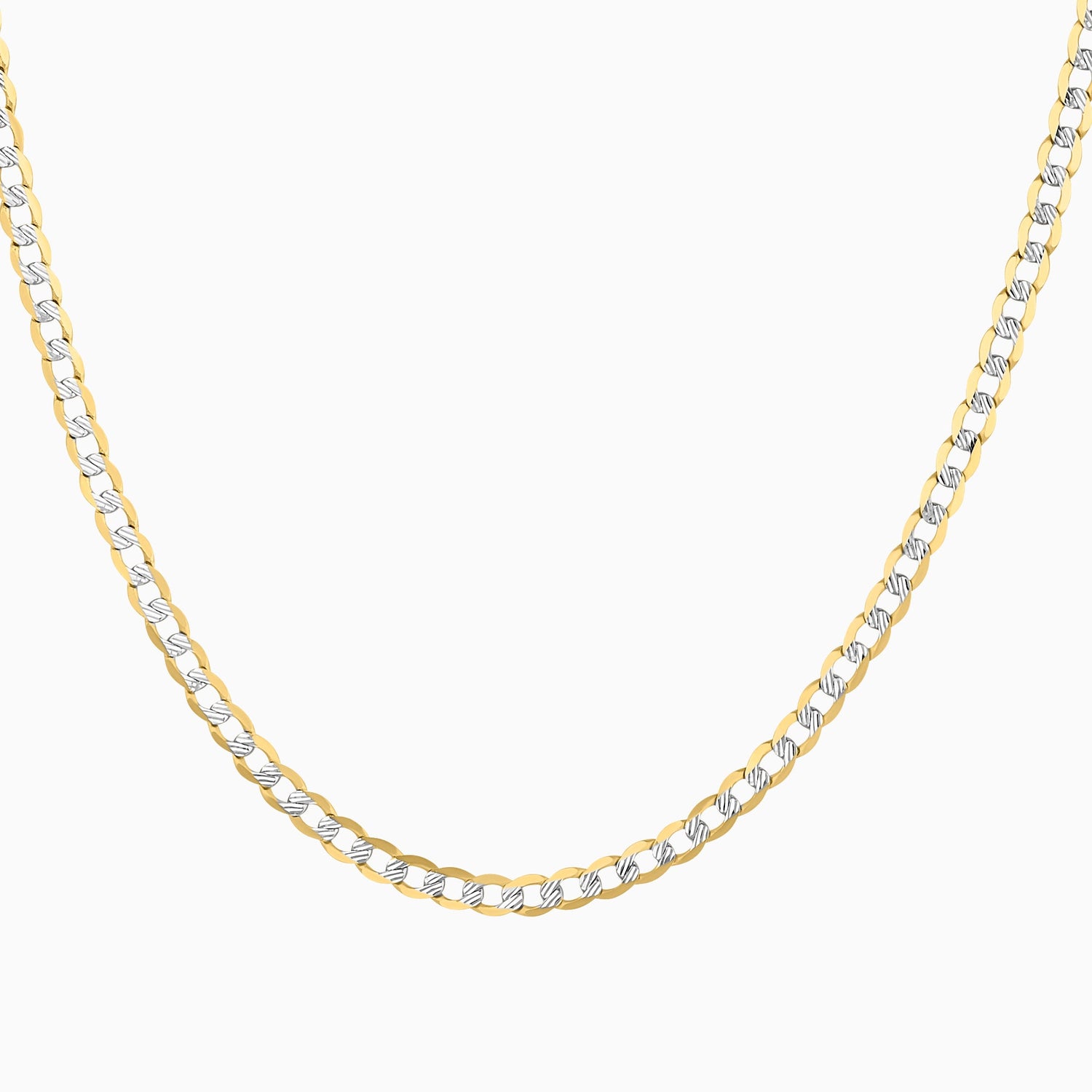 Cadena Barbada Diamantada 14K + Estuche | cadena de oro | Maestros Joyeros