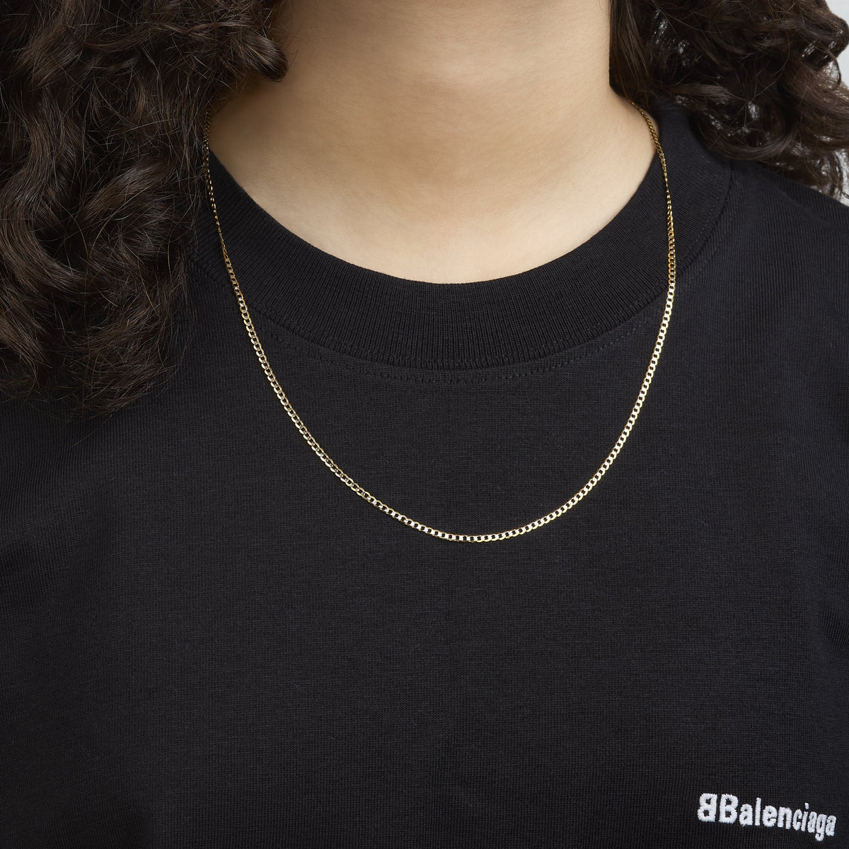 Cadena Barbada Diamantada 14K + Estuche
