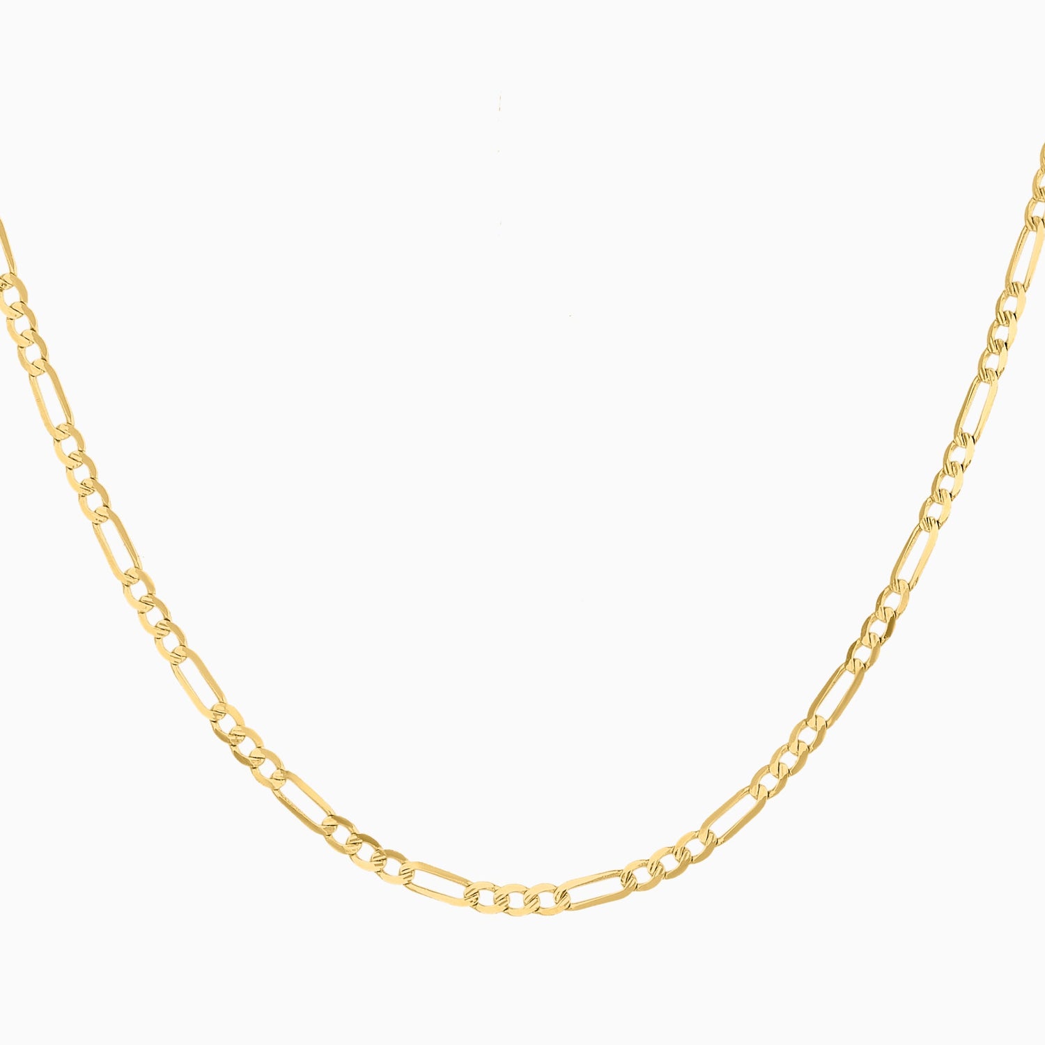Cadena 3X1 Tejido Fígaro Lisa 14K Oro Amarillo + Estuche | cadena de oro | Maestros Joyeros