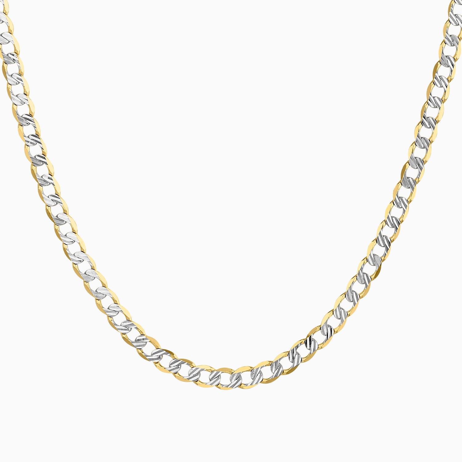 Cadena Tejido Barbado Diamantado 14k Oro Amarillo + Estuche | cadena de oro | Maestros Joyeros