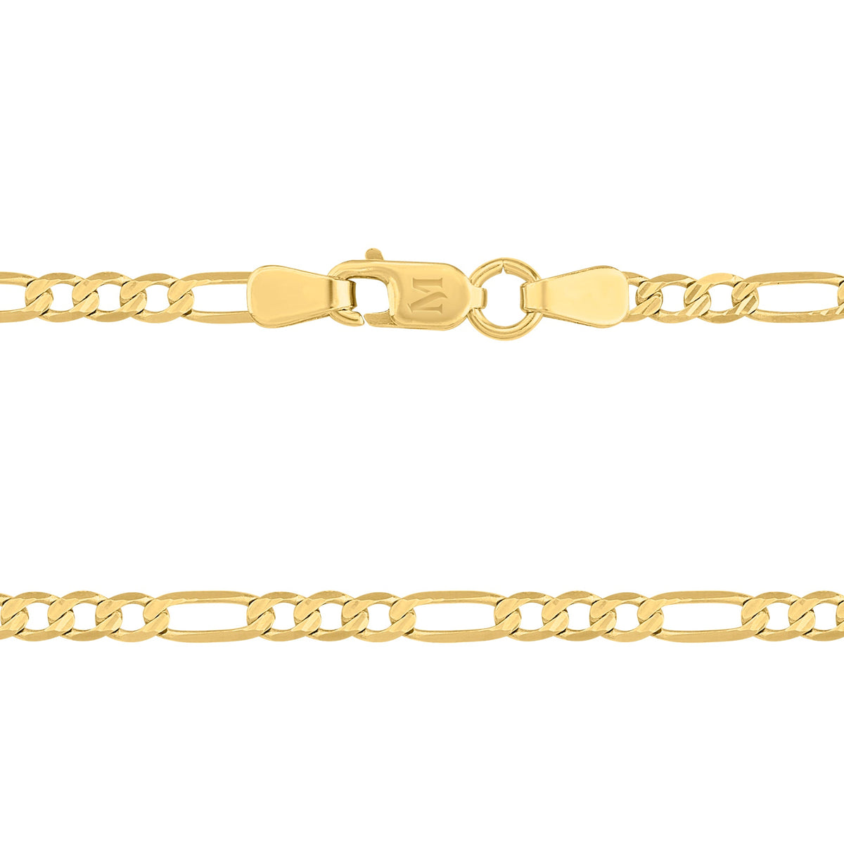 Cadena 3X1 Tejido Fígaro Troquelado 14K Oro Amarillo + Estuche | cadena de oro | Maestros Joyeros