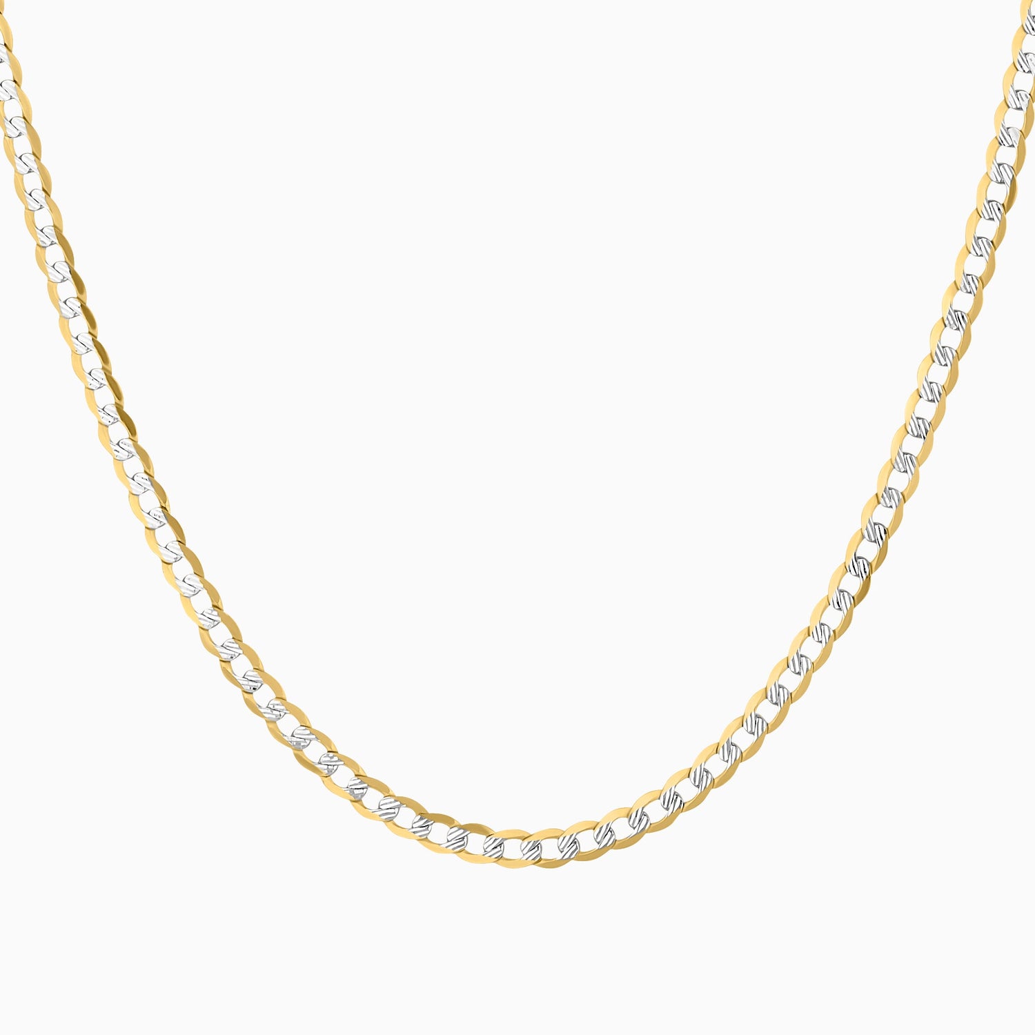 Cadena Barbada Diamantada 14K + Estuche | cadena de oro | Maestros Joyeros