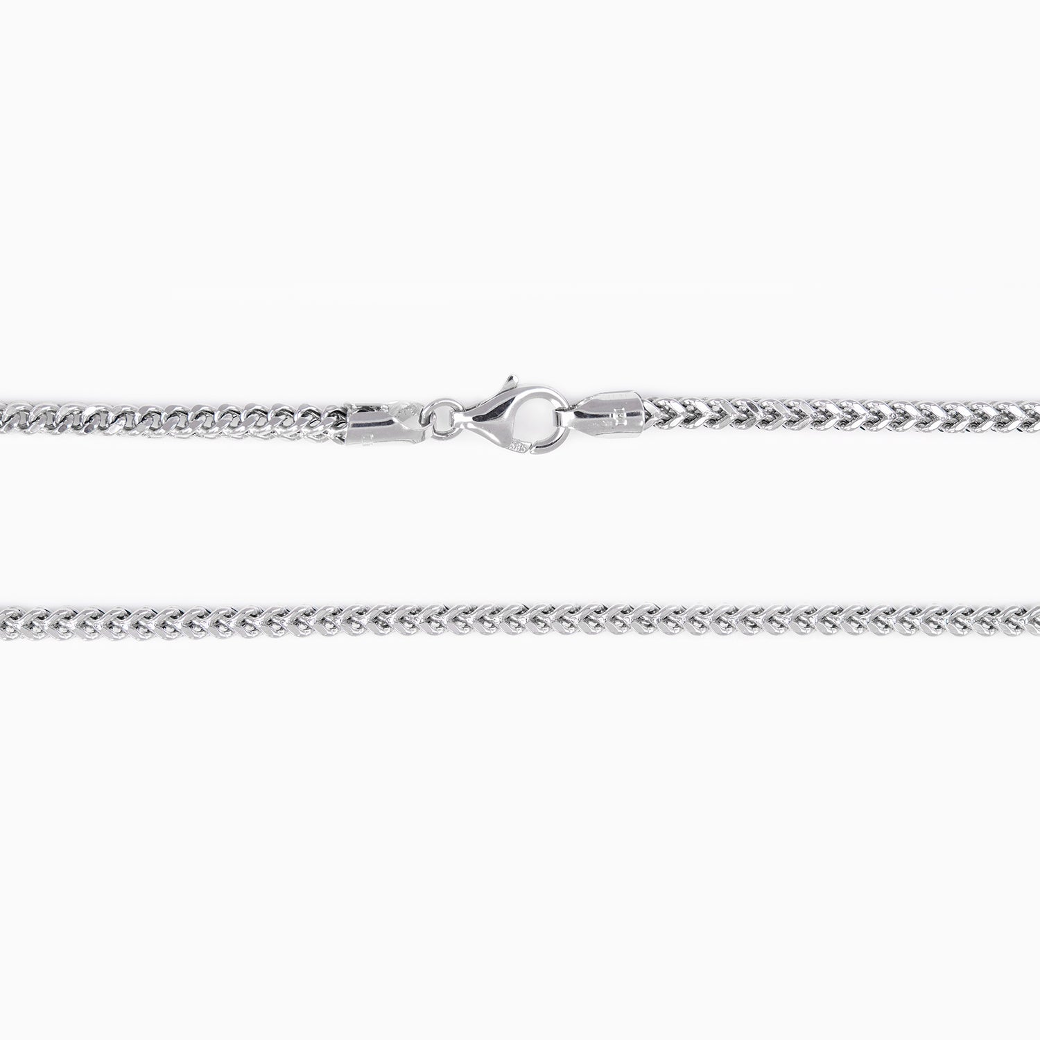 Cadena de Oro Blanco 14k Tejido Franco