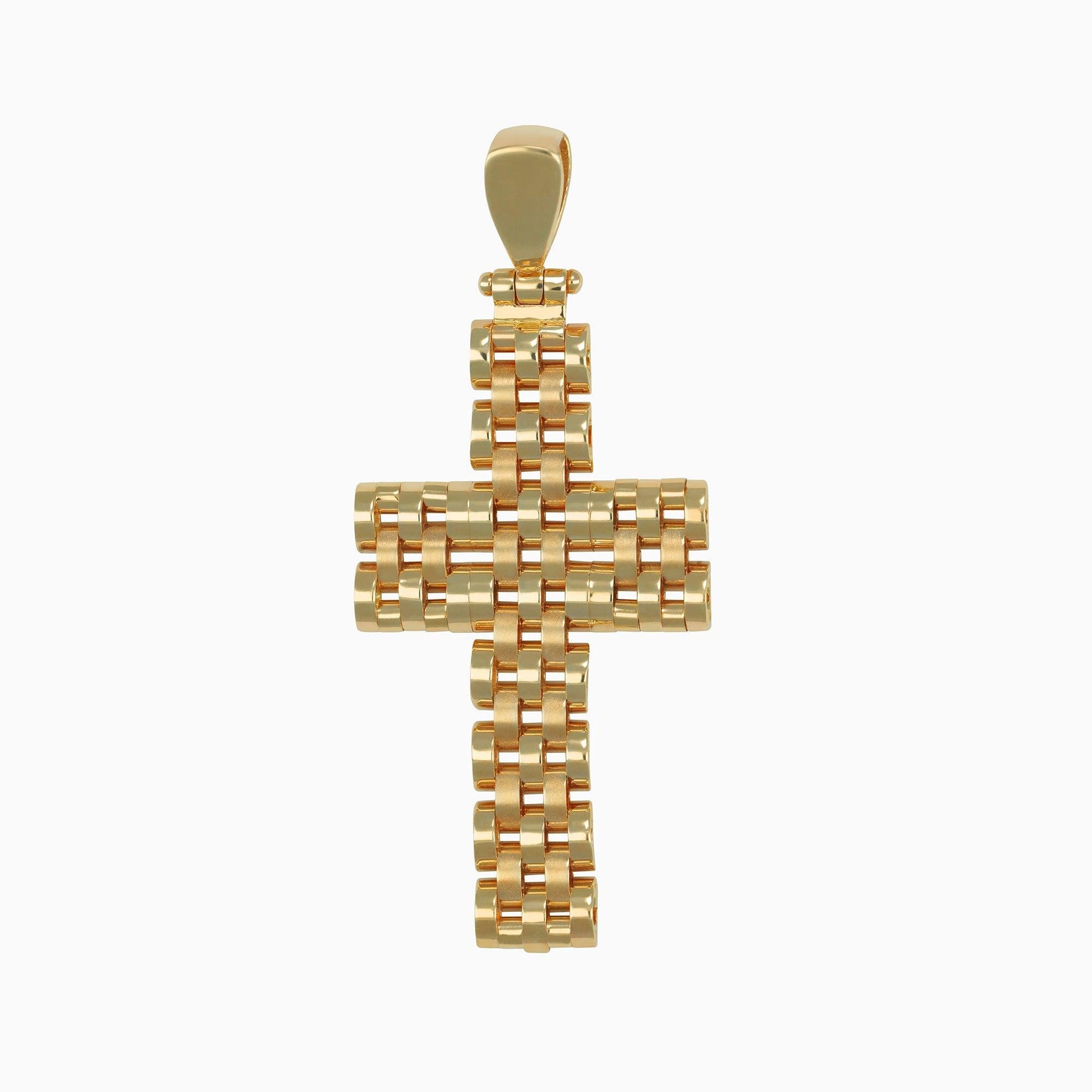 Dije Cruz tejido Tipo Rlx Oro 14k