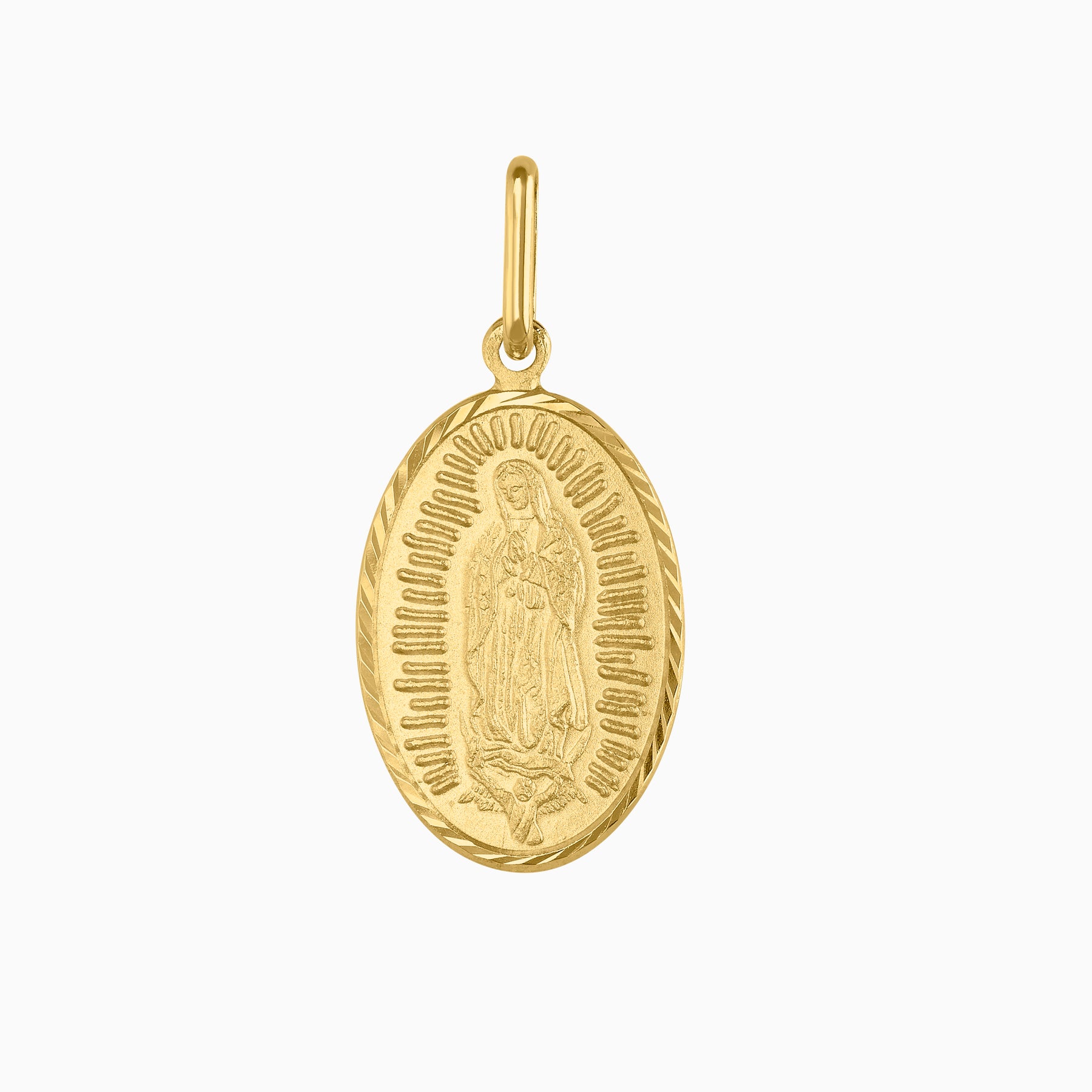Dije Virgen Ovalado Oro 14k