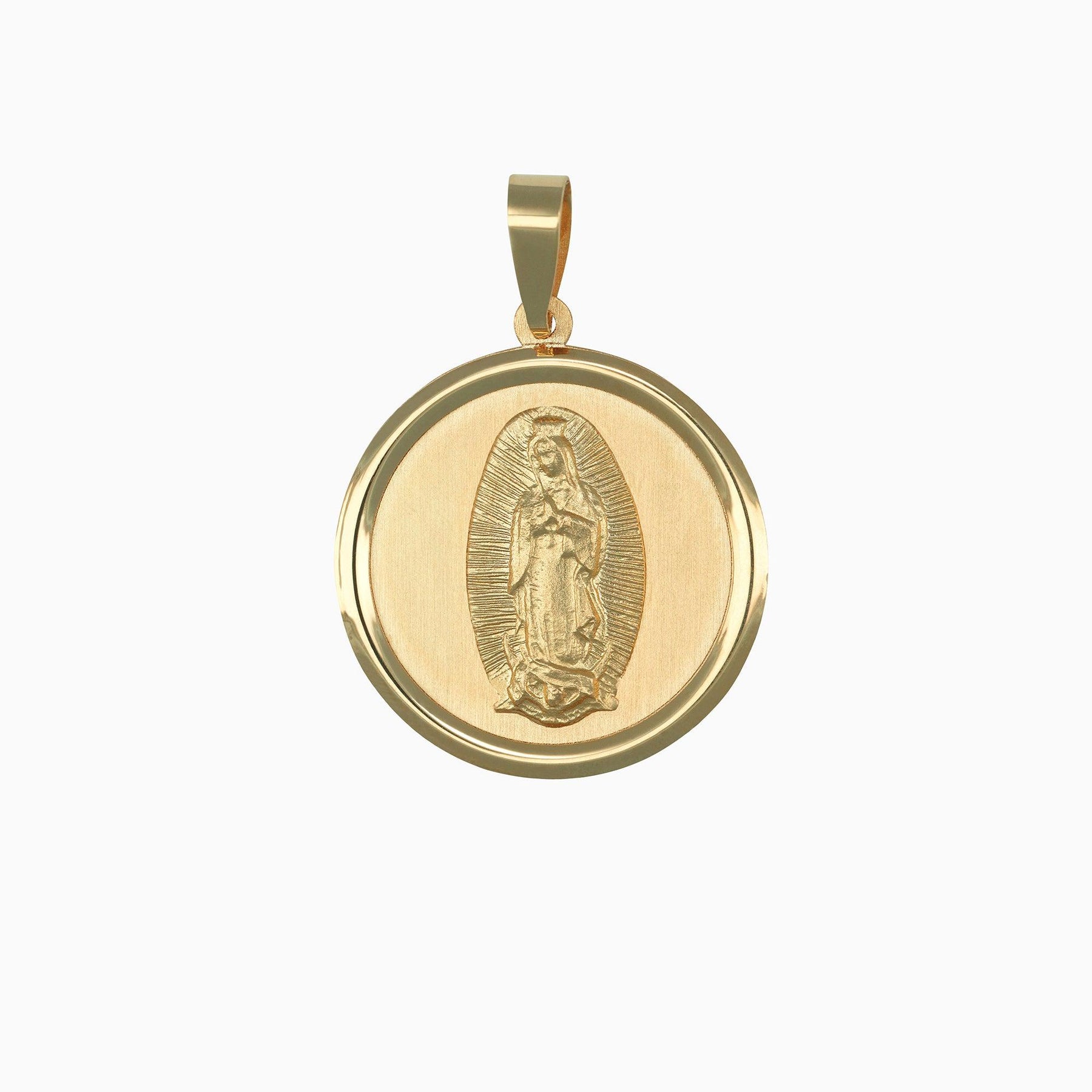 Dije Medalla Virgen Oro Amarillo 14k