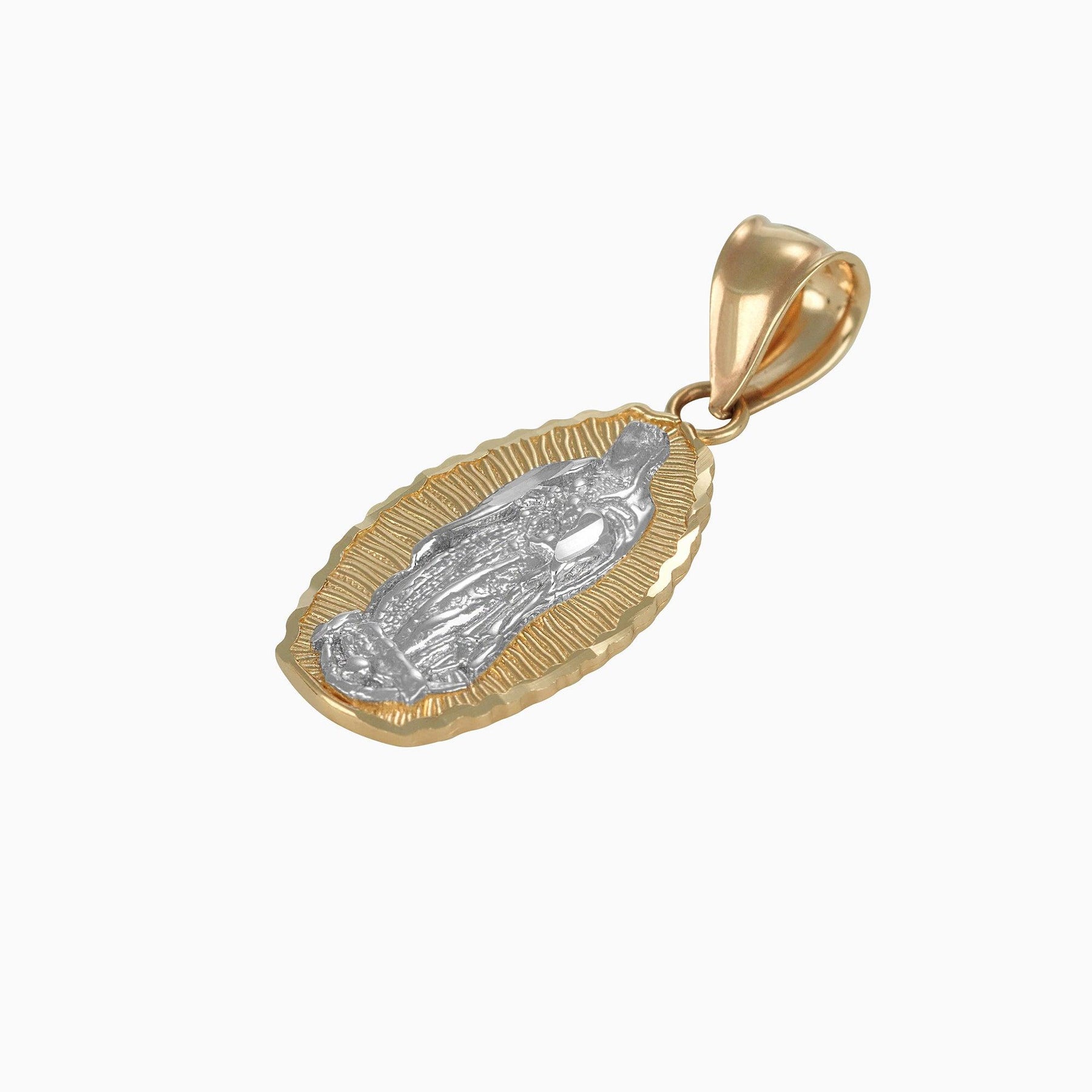 14k Yellow & White Gold Virgin Pendant