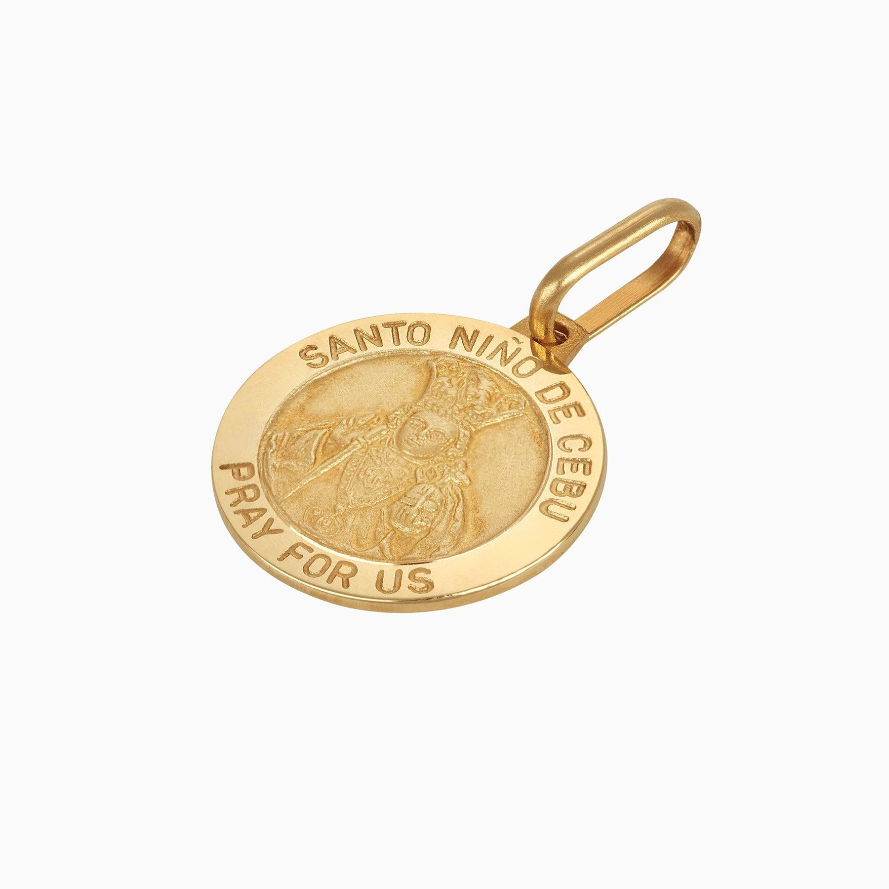 14k Yellow Gold Holy Child of Cebu Medal Pendant