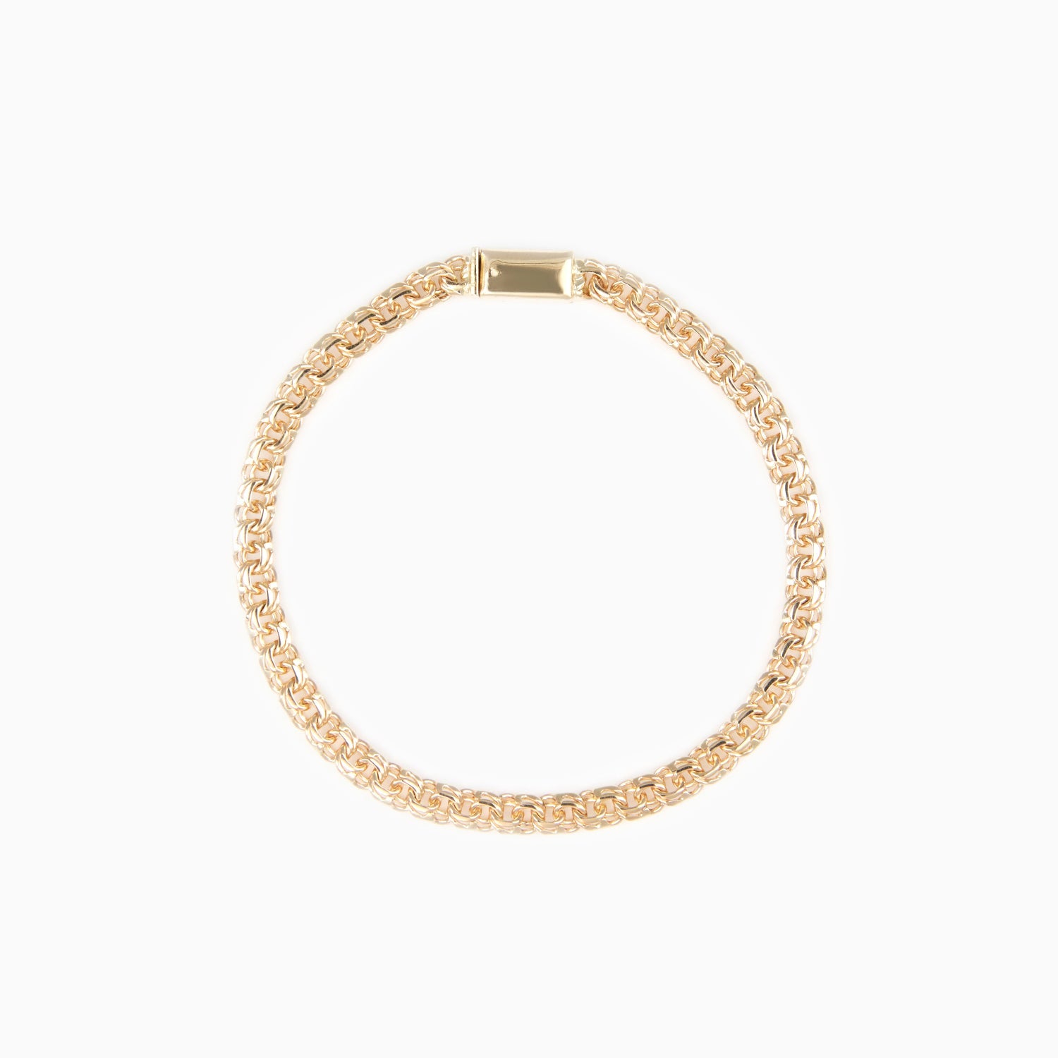 Pulso de Oro Amarillo 14k Tejido Chino