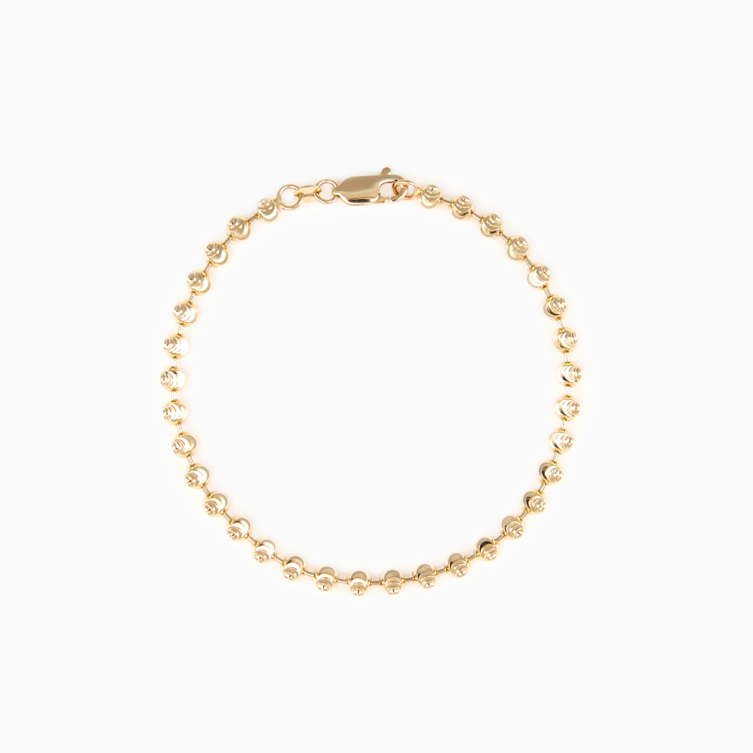 Pulso de Oro Amarillo 14k Tejido Militar Diamantado
