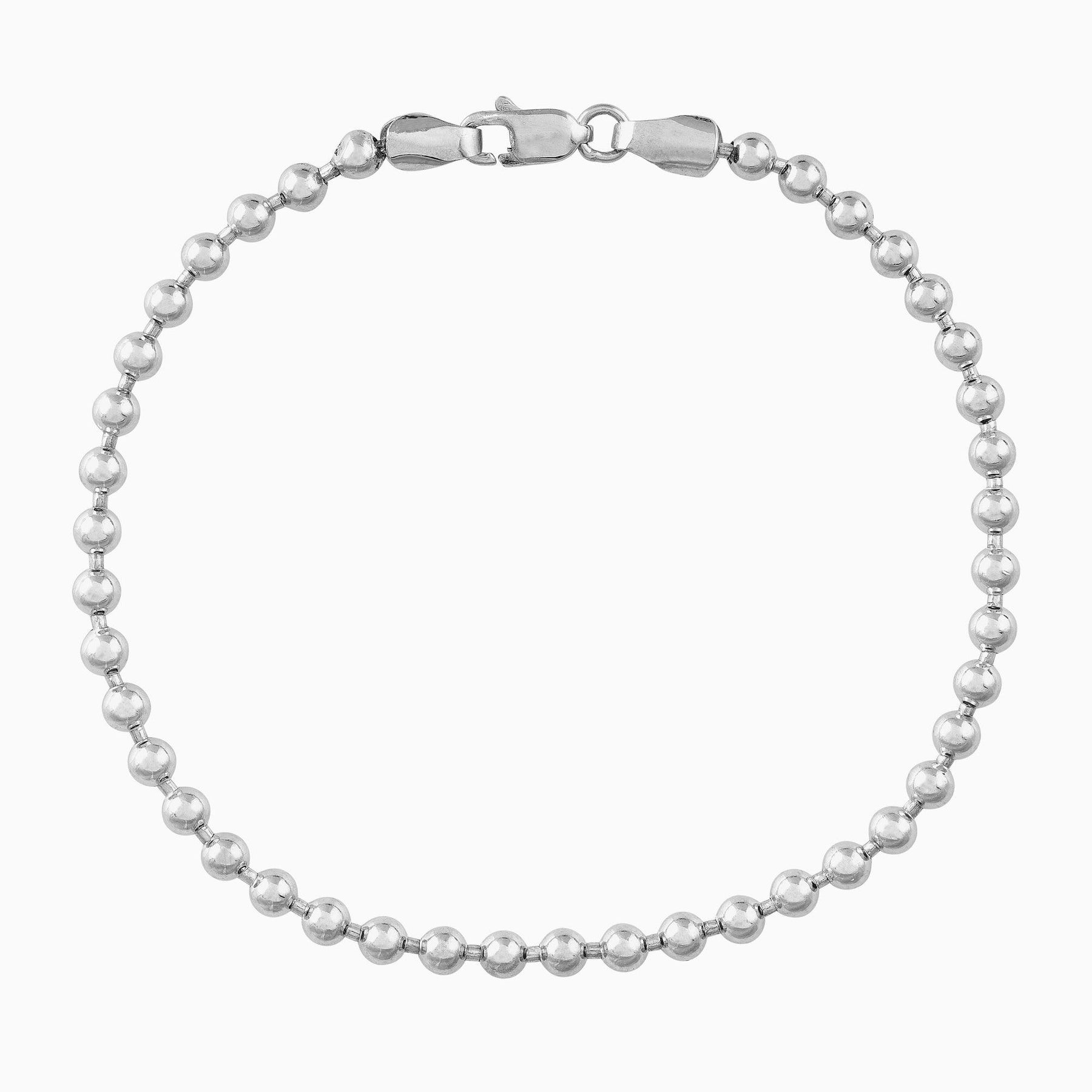14k White Gold Military Bracelet