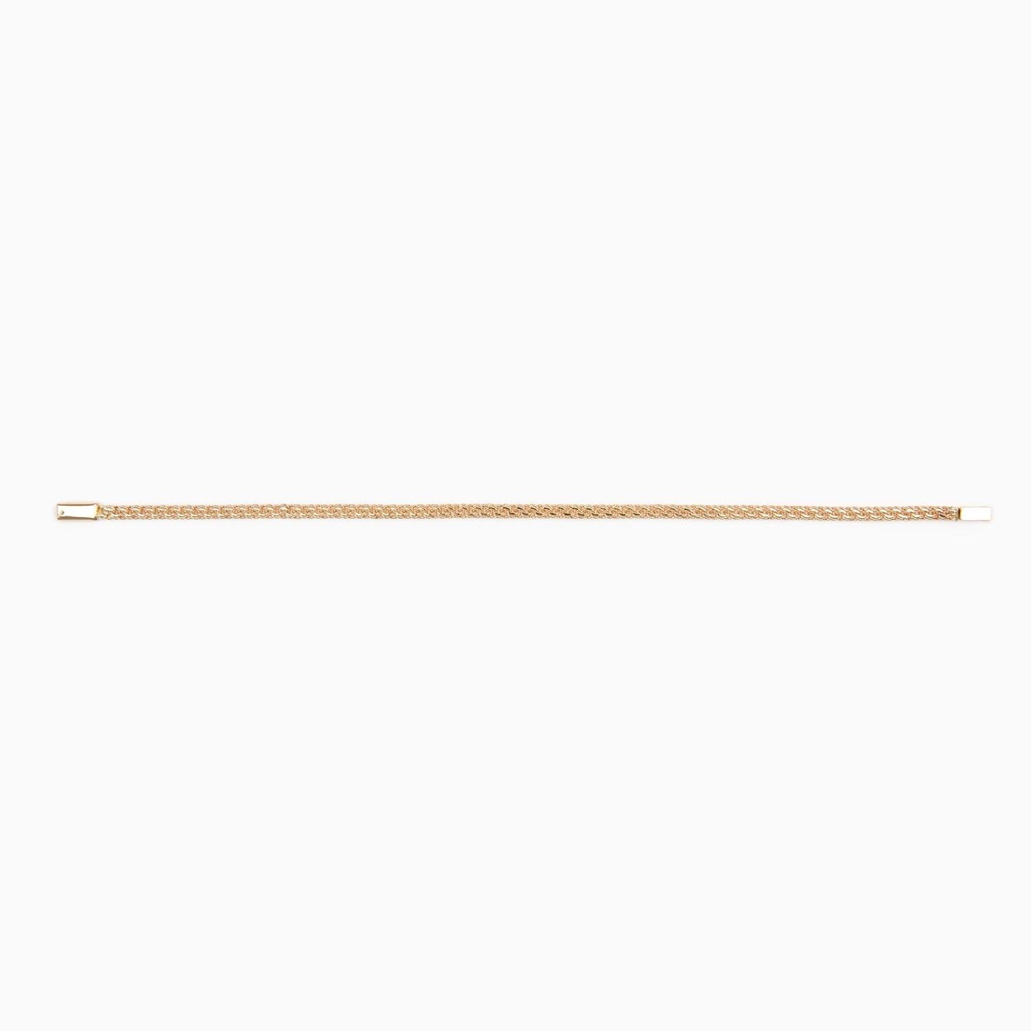 Pulso de Oro Amarillo 14k Tejido Chino