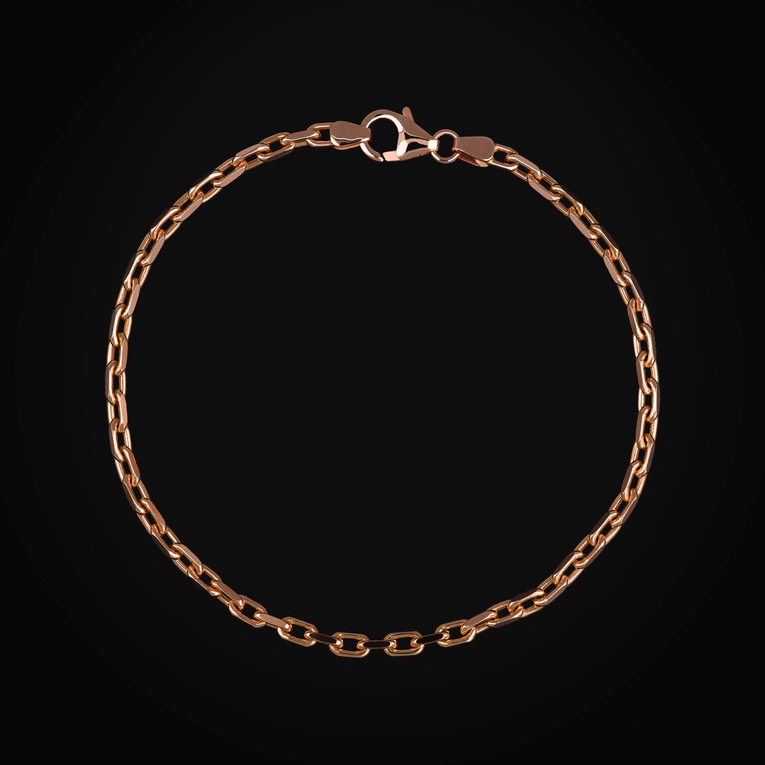 Pulso Ancla 14k Oro Rosa + Estuche | esclava de oro | Maestros Joyeros