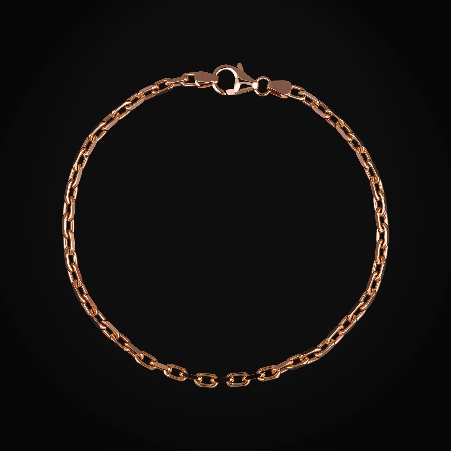 Pulso Ancla 14k Oro Rosa + Estuche