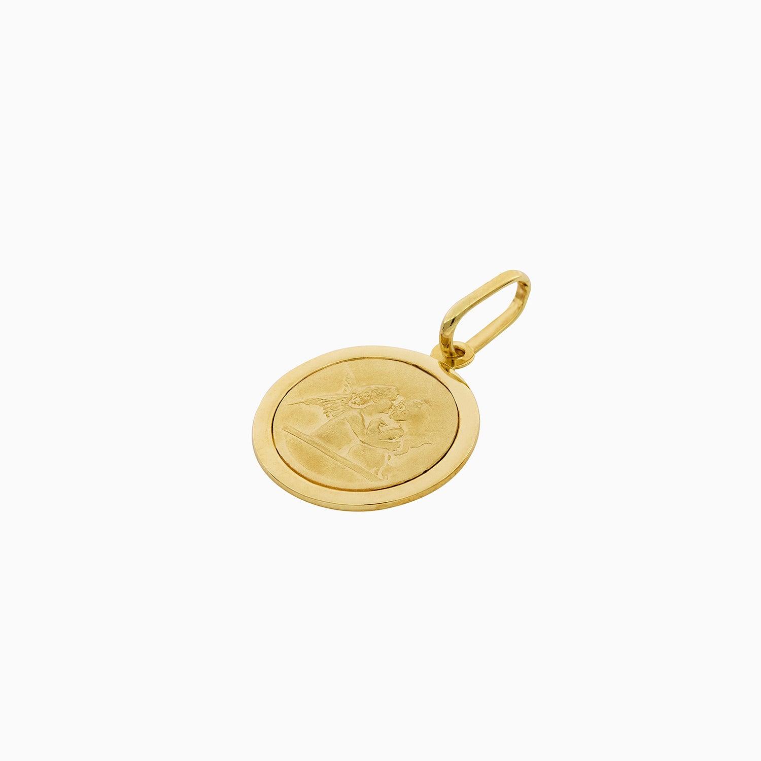 Medalla con Ángeles Oro 14k